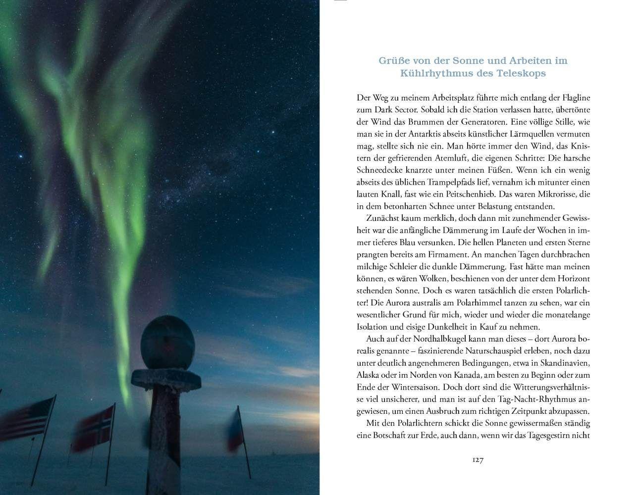 Beispielinhalt (Bild) Unter den Polarlichtern der Antarktis