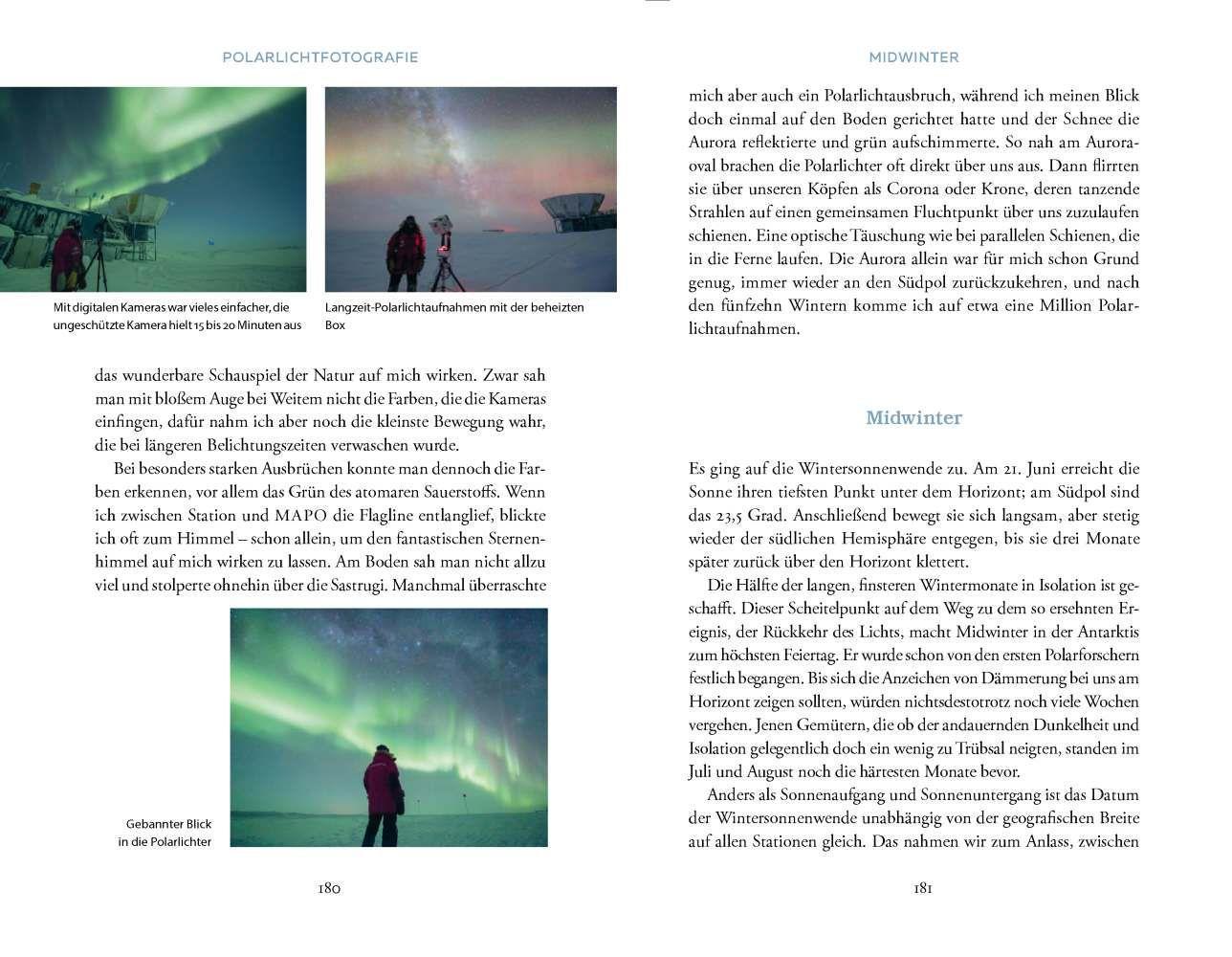 Beispielinhalt (Bild) Unter den Polarlichtern der Antarktis