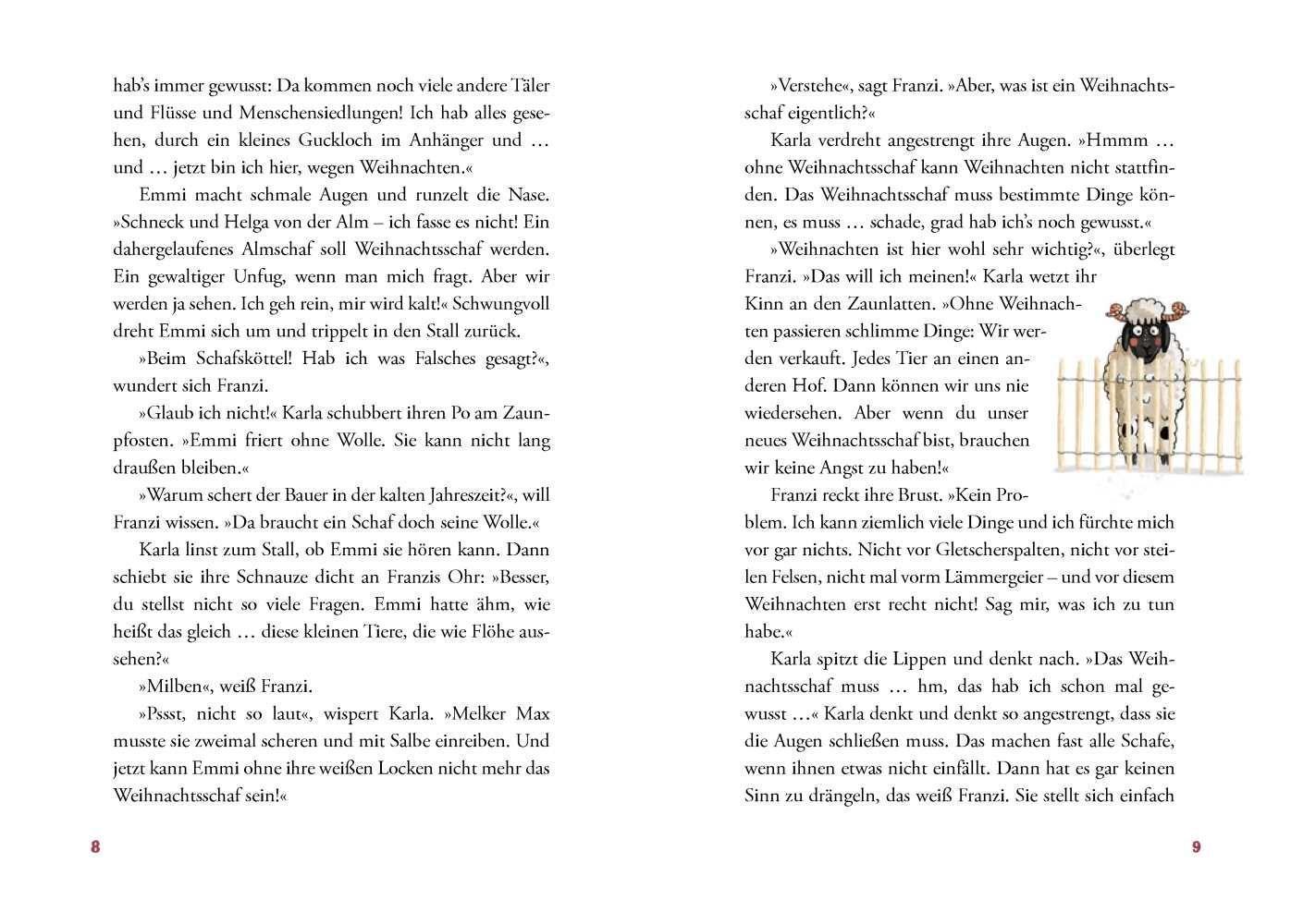 Beispielinhalt (Bild) An Weihnachten schweben die Schafe