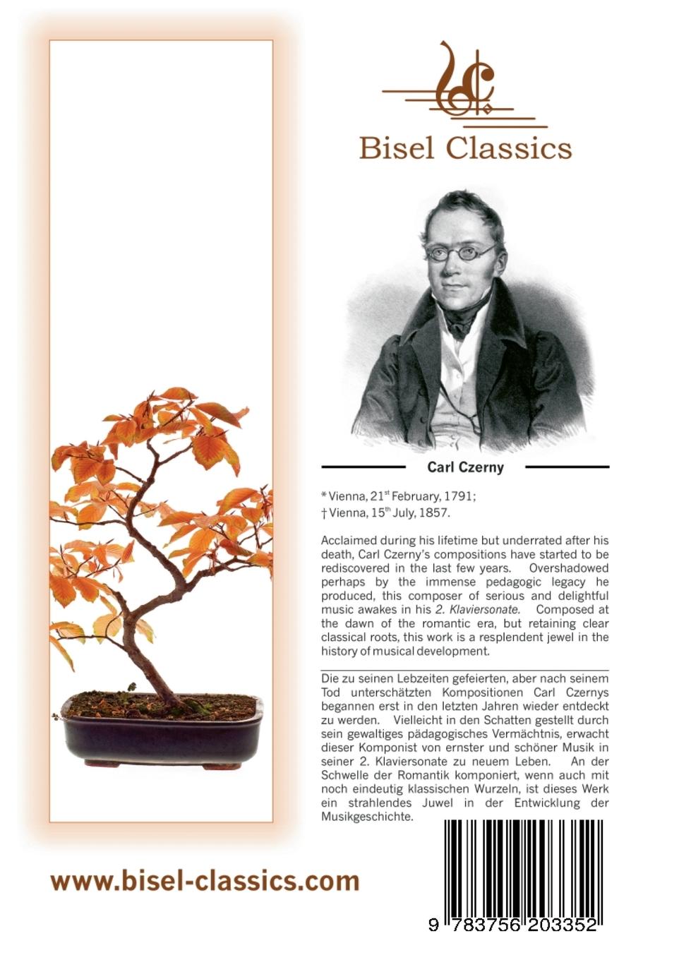 Rückseitencover 2. Klaviersonate, Opus 13