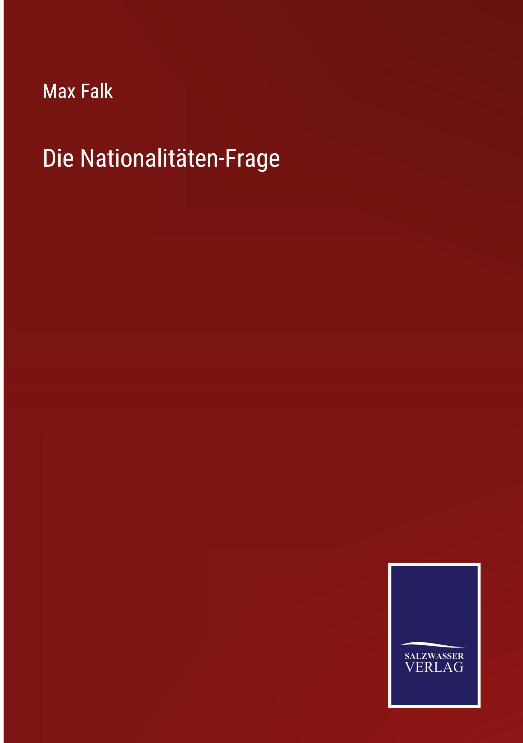 Vorderes Coverbild Die Nationalitäten-Frage