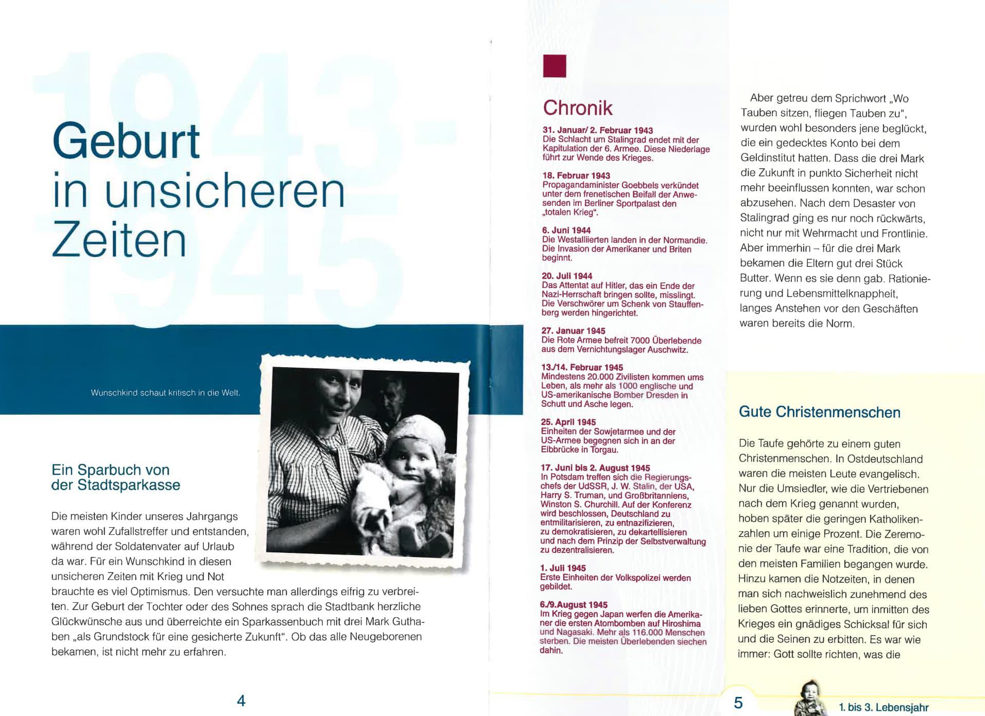 Beispielinhalt (Bild) Aufgewachsen in der DDR - Wir vom Jahrgang 1943 - Kindheit und Jugend