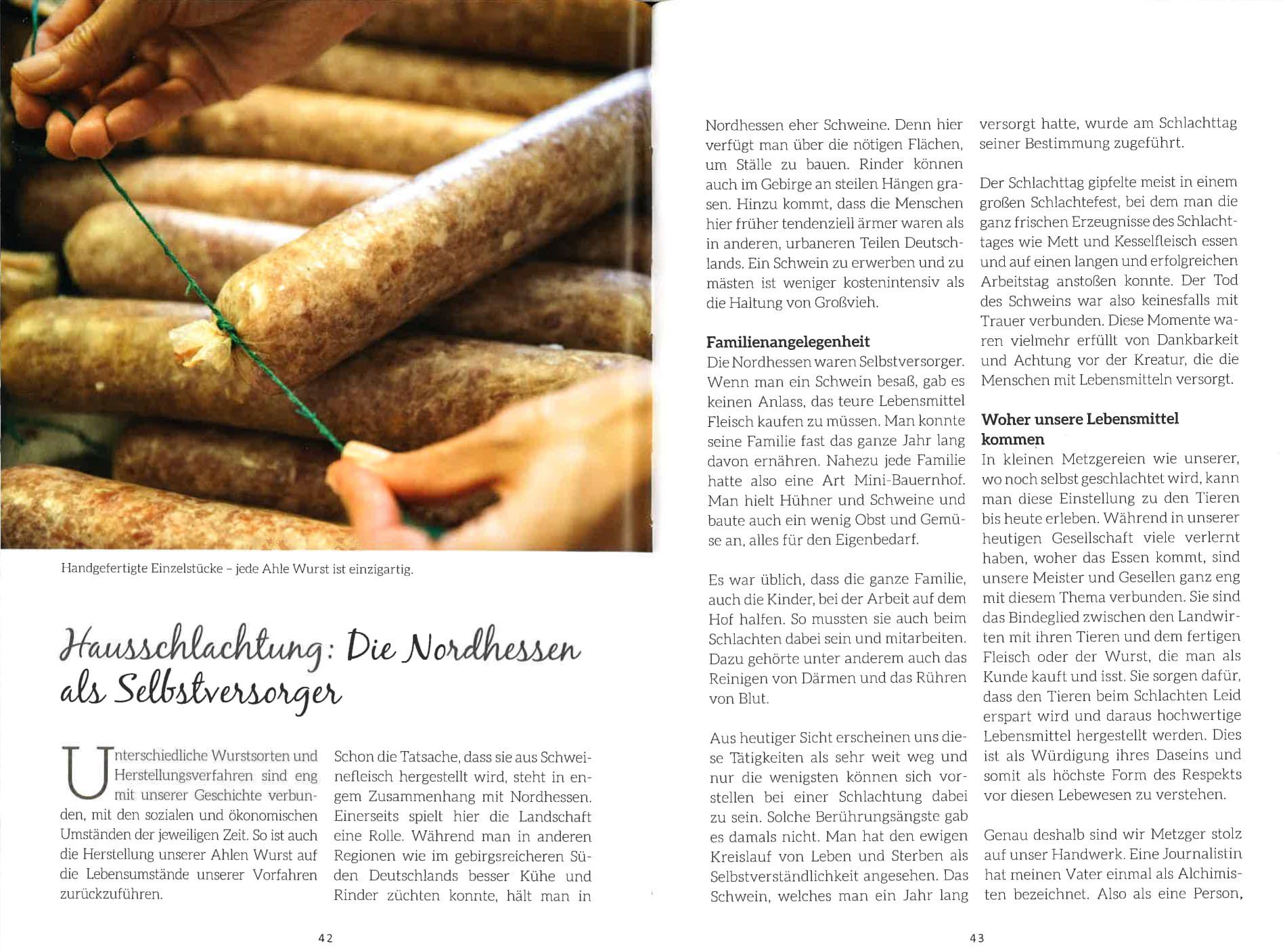Beispielinhalt (Bild) Nordhessische Ahle Worscht