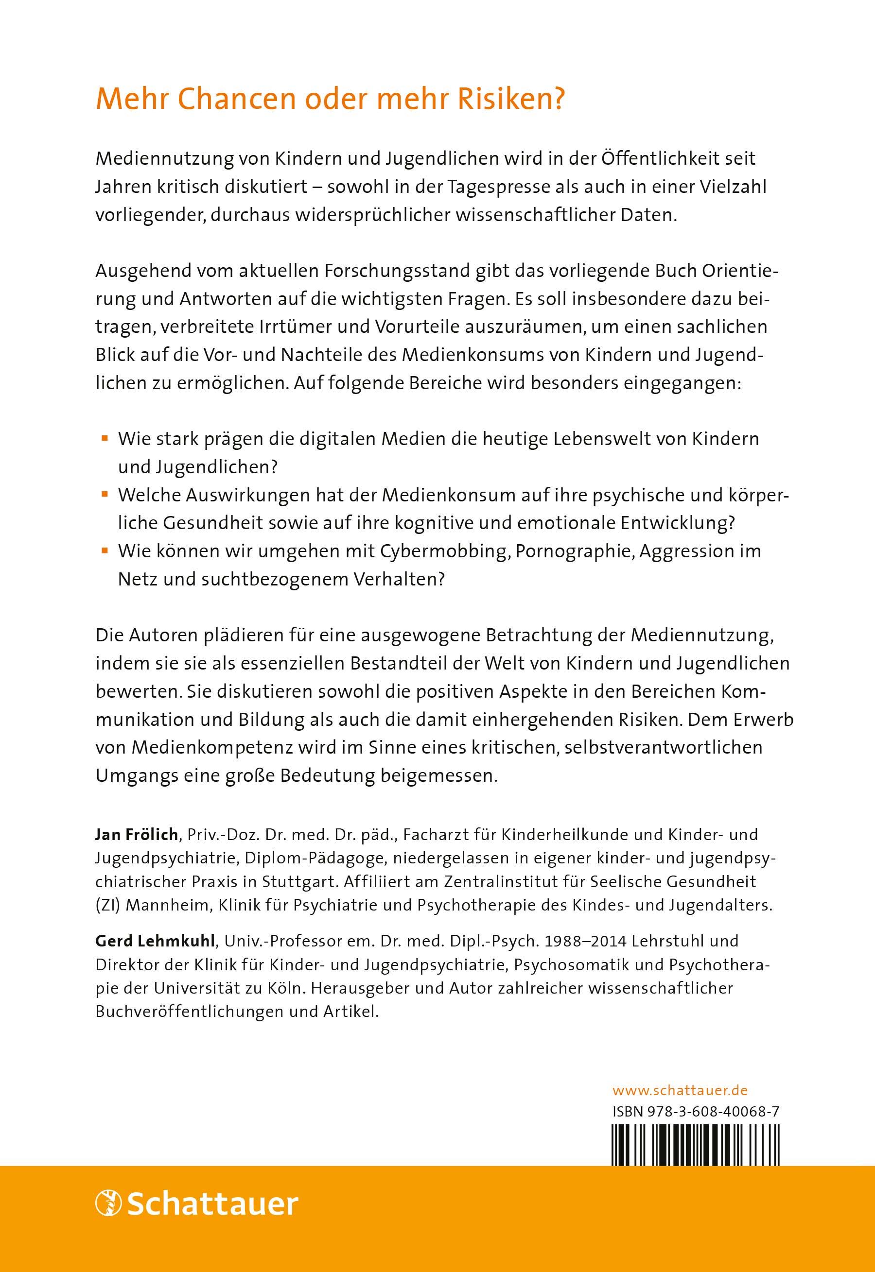 Rückseitencover Medienkonsum von Kindern und Jugendlichen