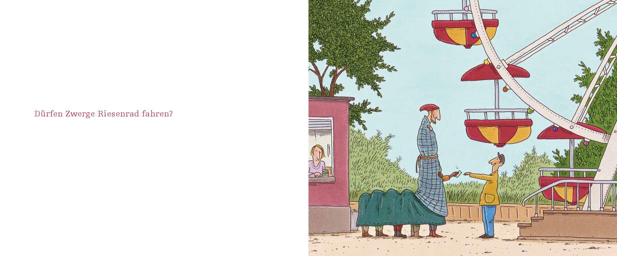 Beispielinhalt (Bild) Dürfen Zwerge Riesenrad fahren?