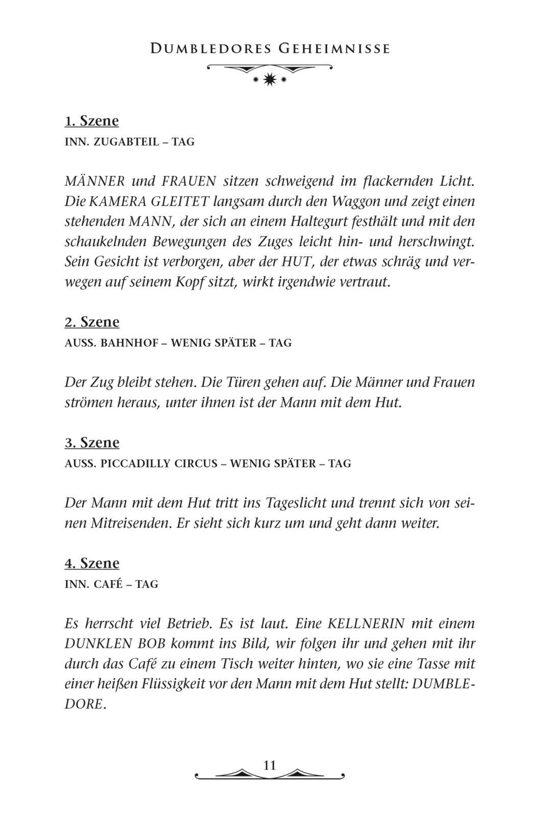 Beispielinhalt (Bild) Phantastische Tierwesen: Dumbledores Geheimnisse (Das Originaldrehbuch)