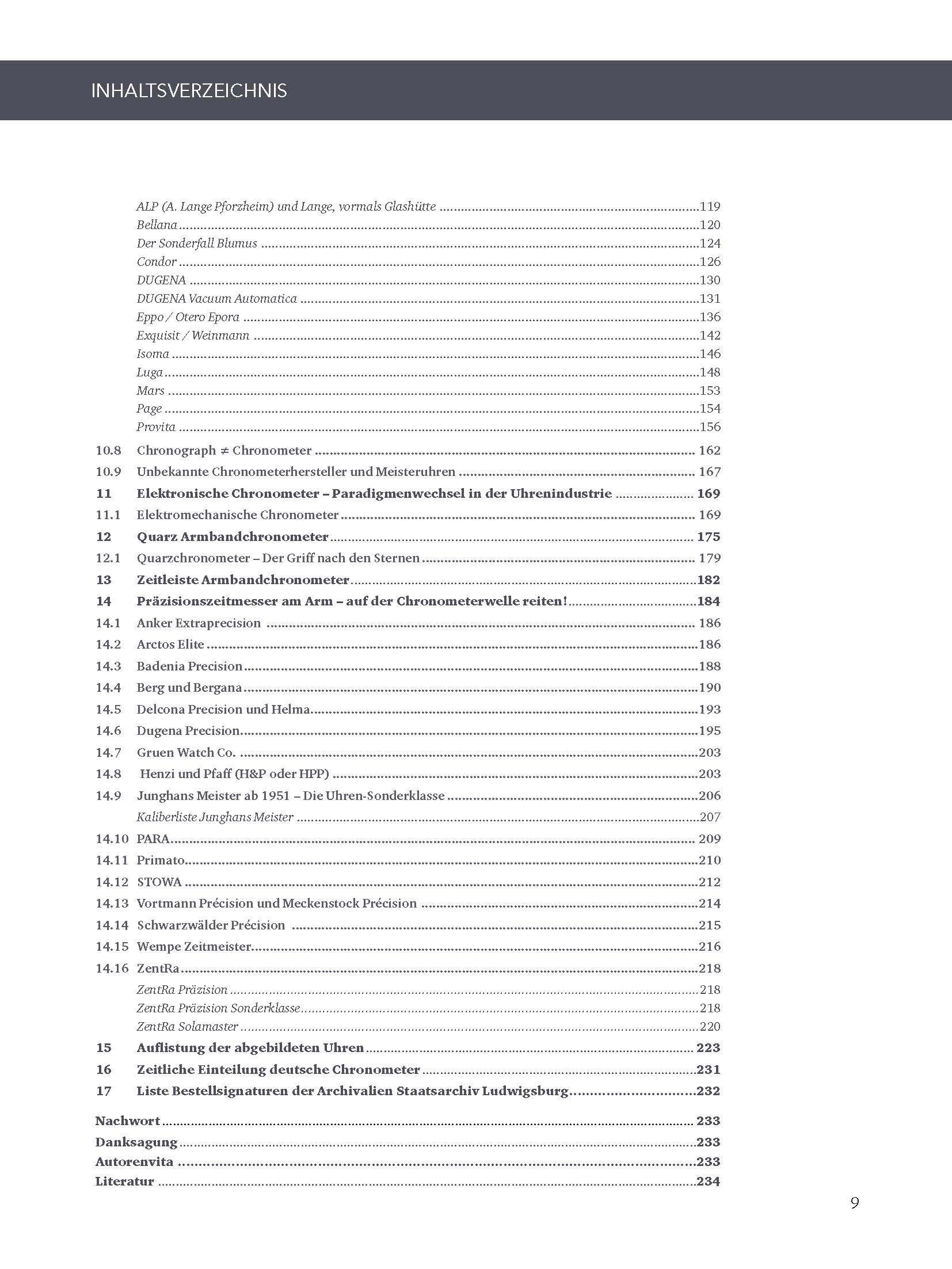 Beispielinhalt (Bild) Deutsche Armbandchronometer und Qualitätsuhren 1935 - 1980