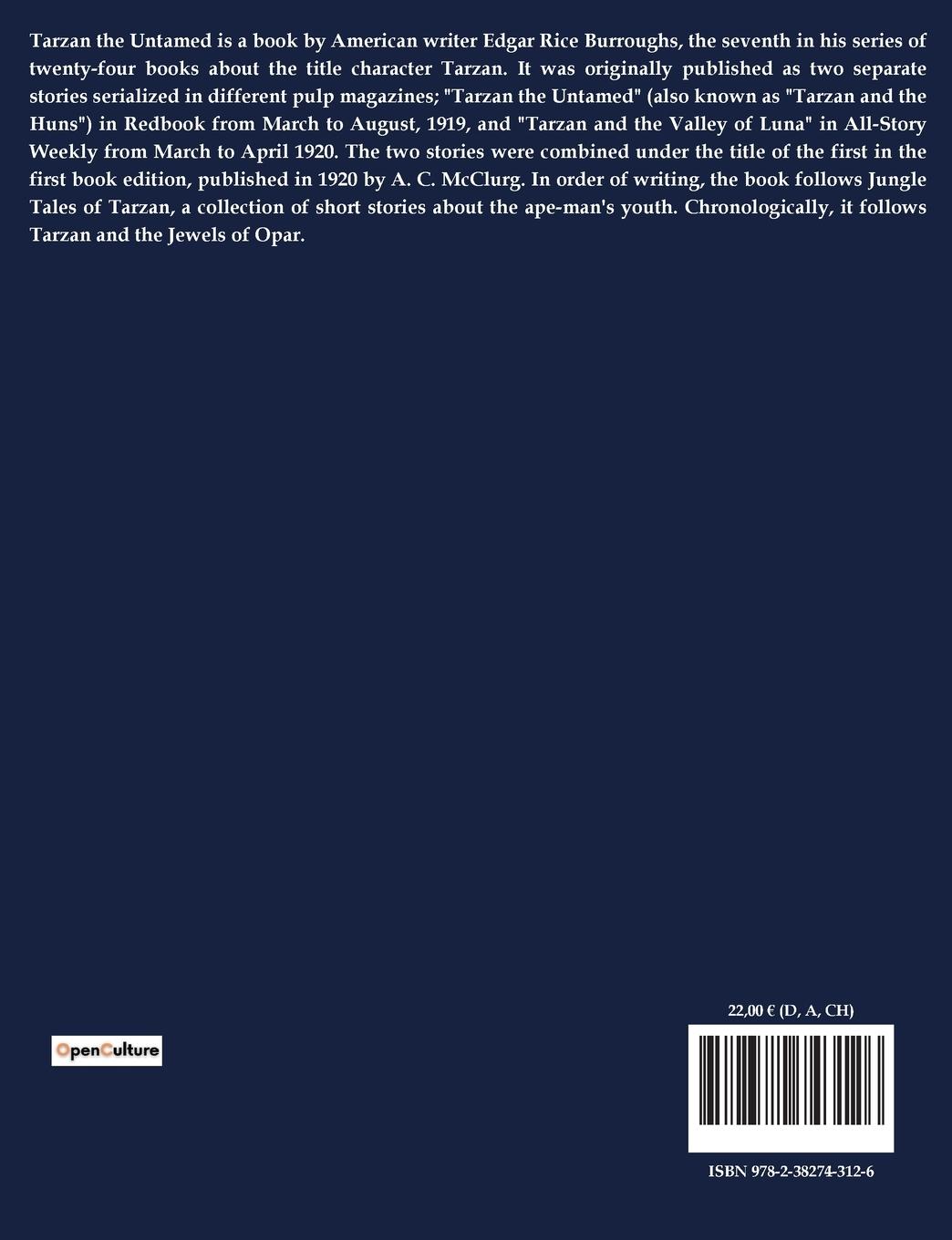 Rückseitencover Tarzan the Untamed