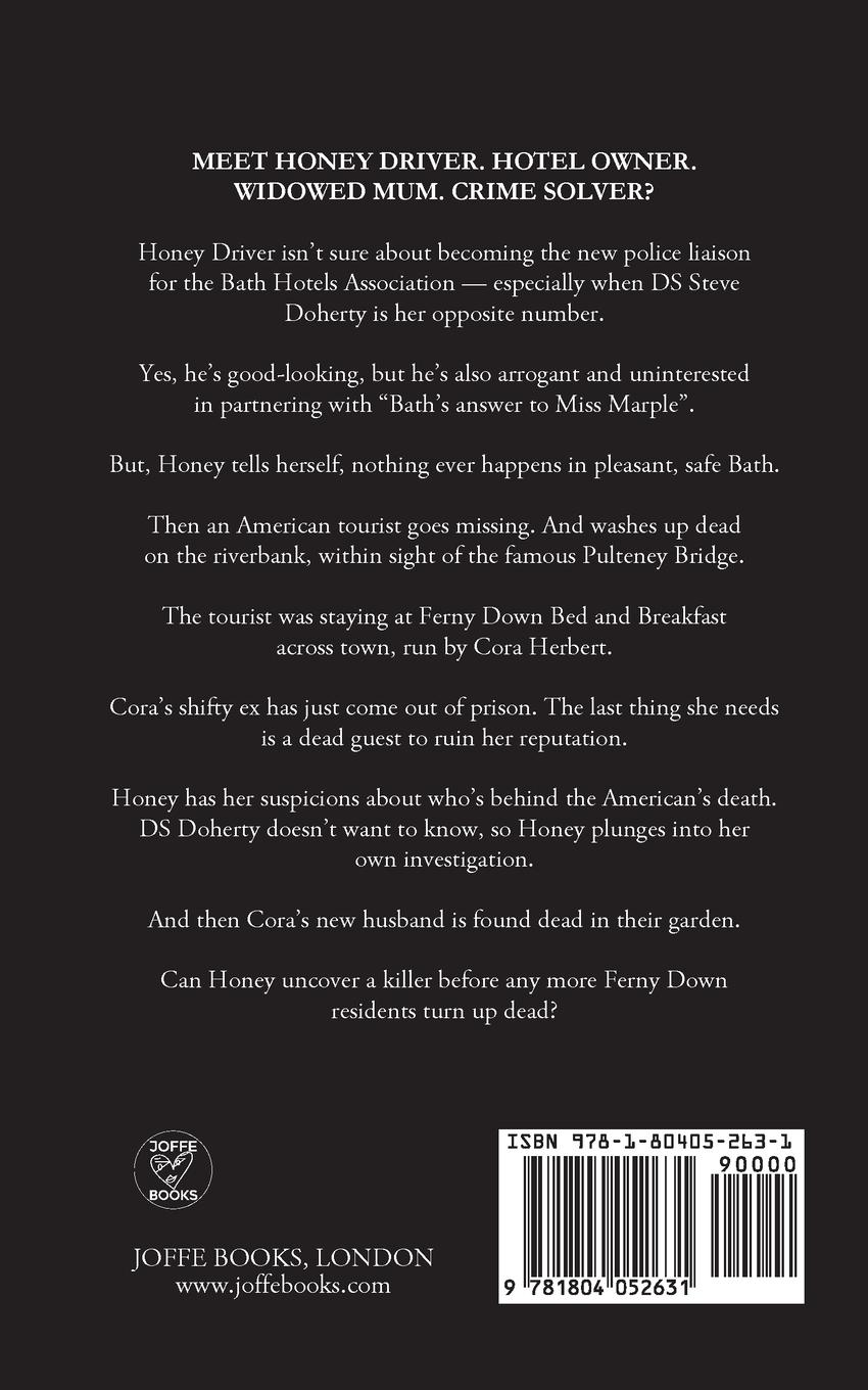 Rückseitencover MURDER, BED & BREAKFAST an absolutely gripping cozy mystery novel