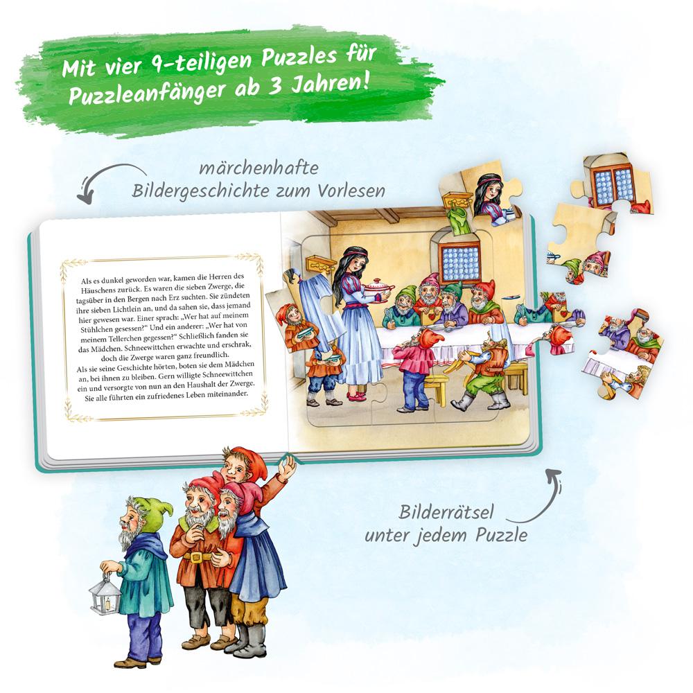 Beispielinhalt (Bild) Trötsch Pappenbuch Puzzlebuch Schneewittchen