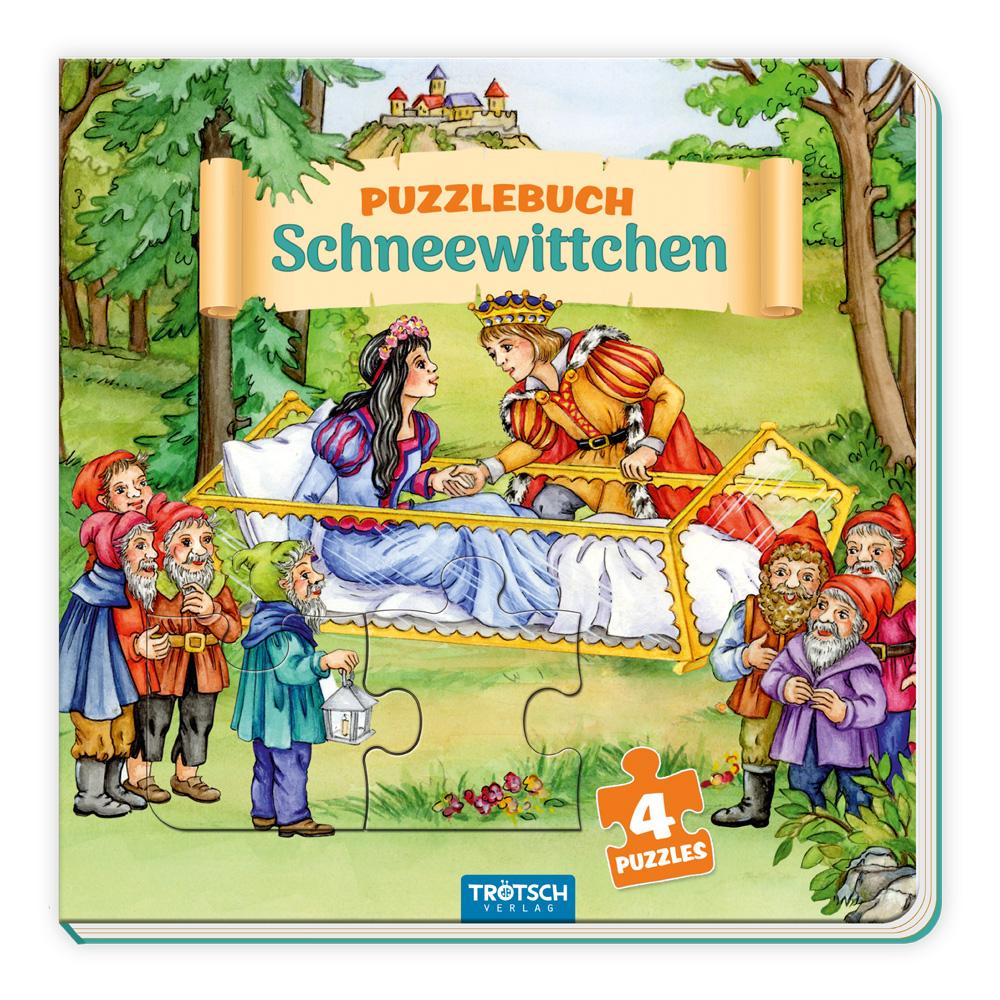 Vorderes Coverbild Trötsch Pappenbuch Puzzlebuch Schneewittchen