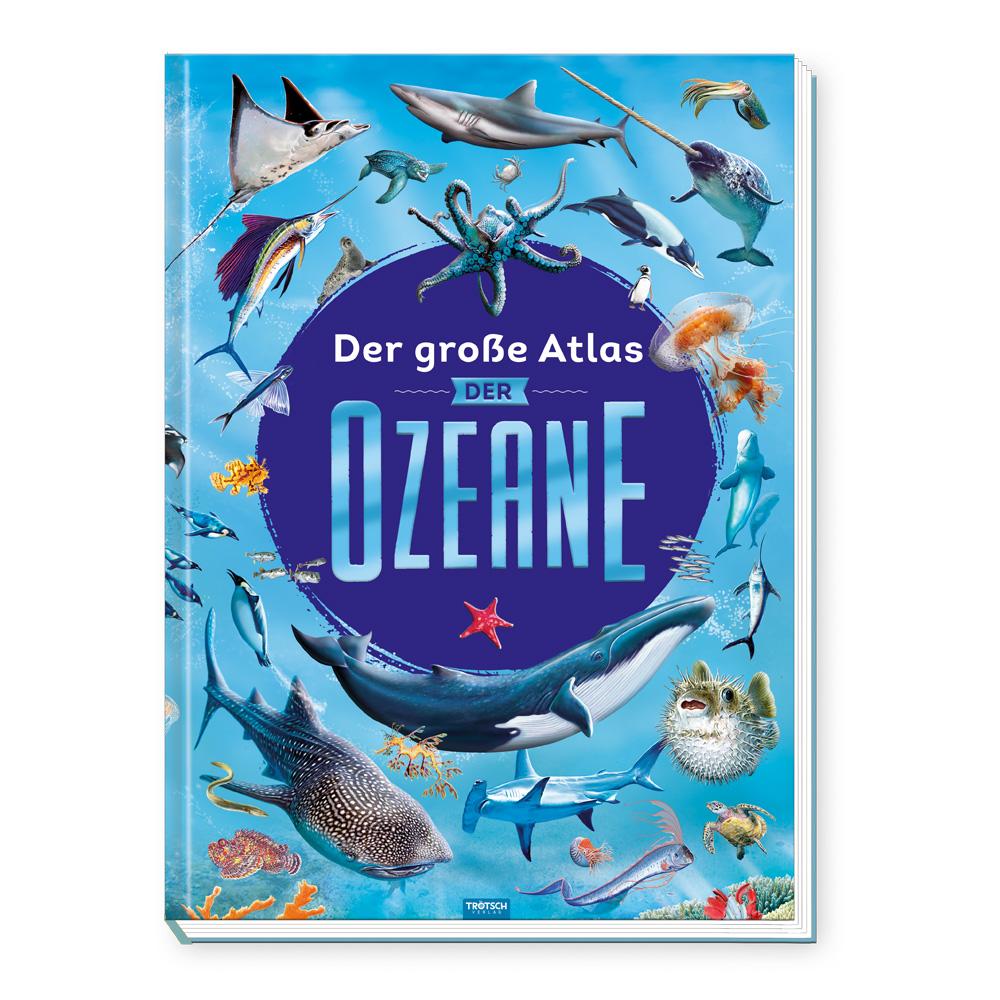 Vorderes Coverbild Trötsch Kinderbuch Der große Atlas der Ozeane