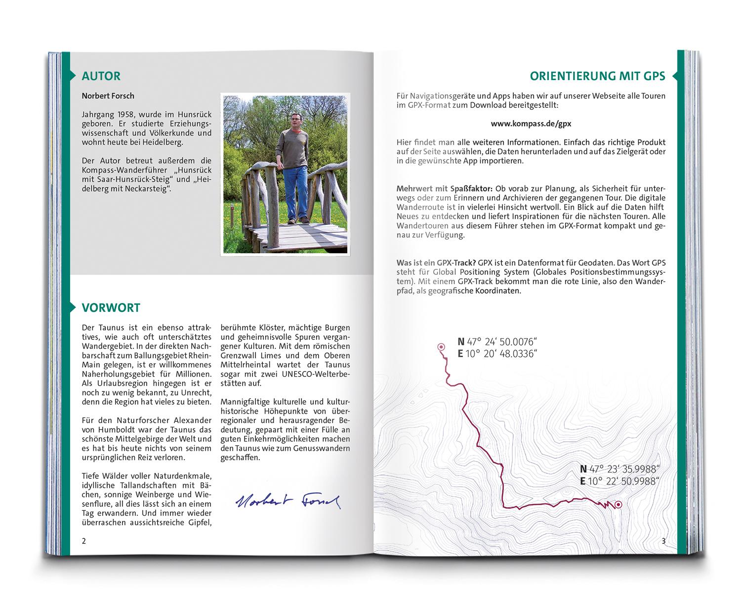 Beispielinhalt (Bild) KOMPASS Wanderführer Taunus, Naturpark Taunus, Naturpark Rhein-Taunus, Lahn-Taunus, 60 Touren mit Extra-Tourenkarte