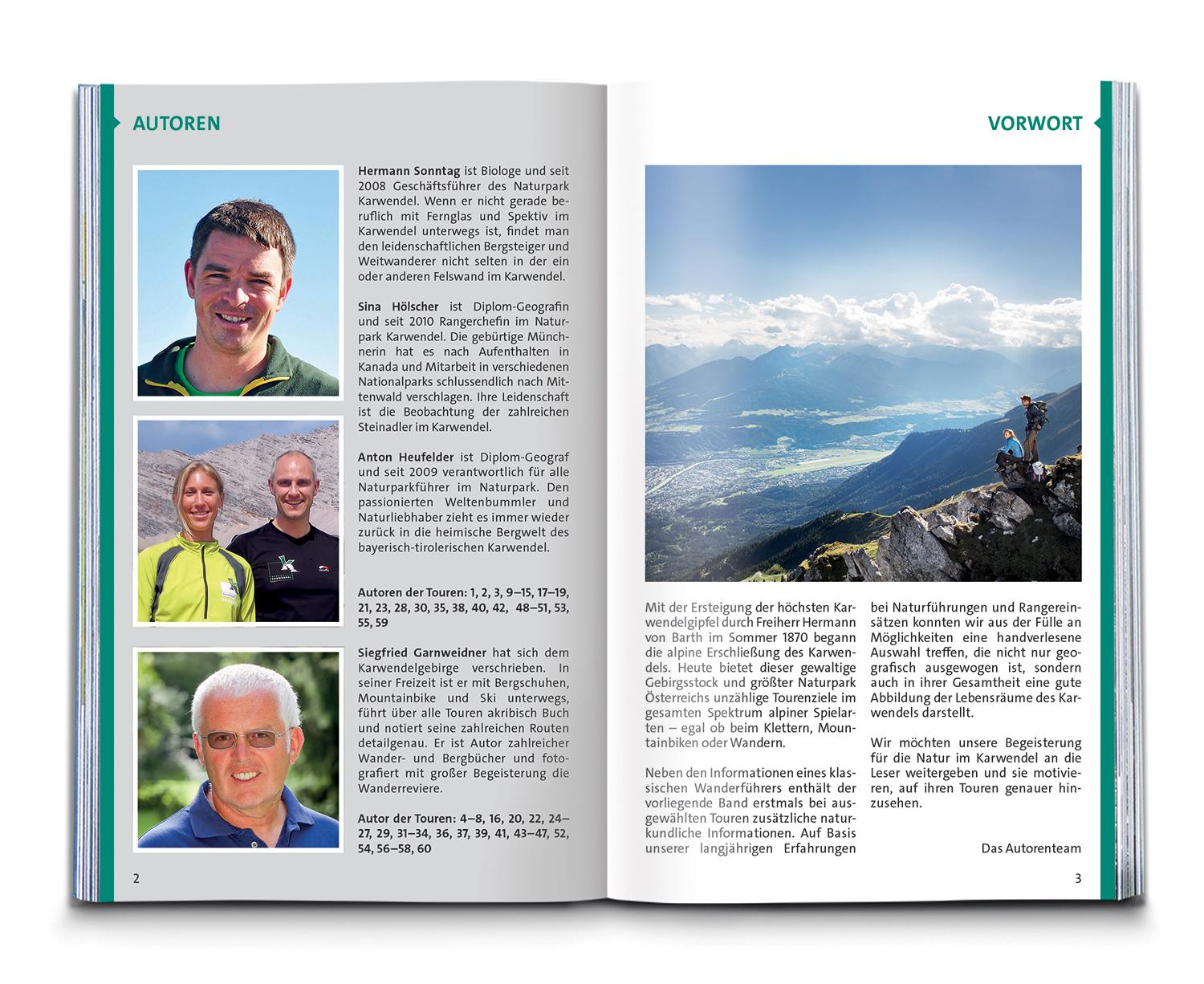Beispielinhalt (Bild) KOMPASS Wanderführer Naturpark Karwendel, 60 Touren mit Extra-Tourenkarte