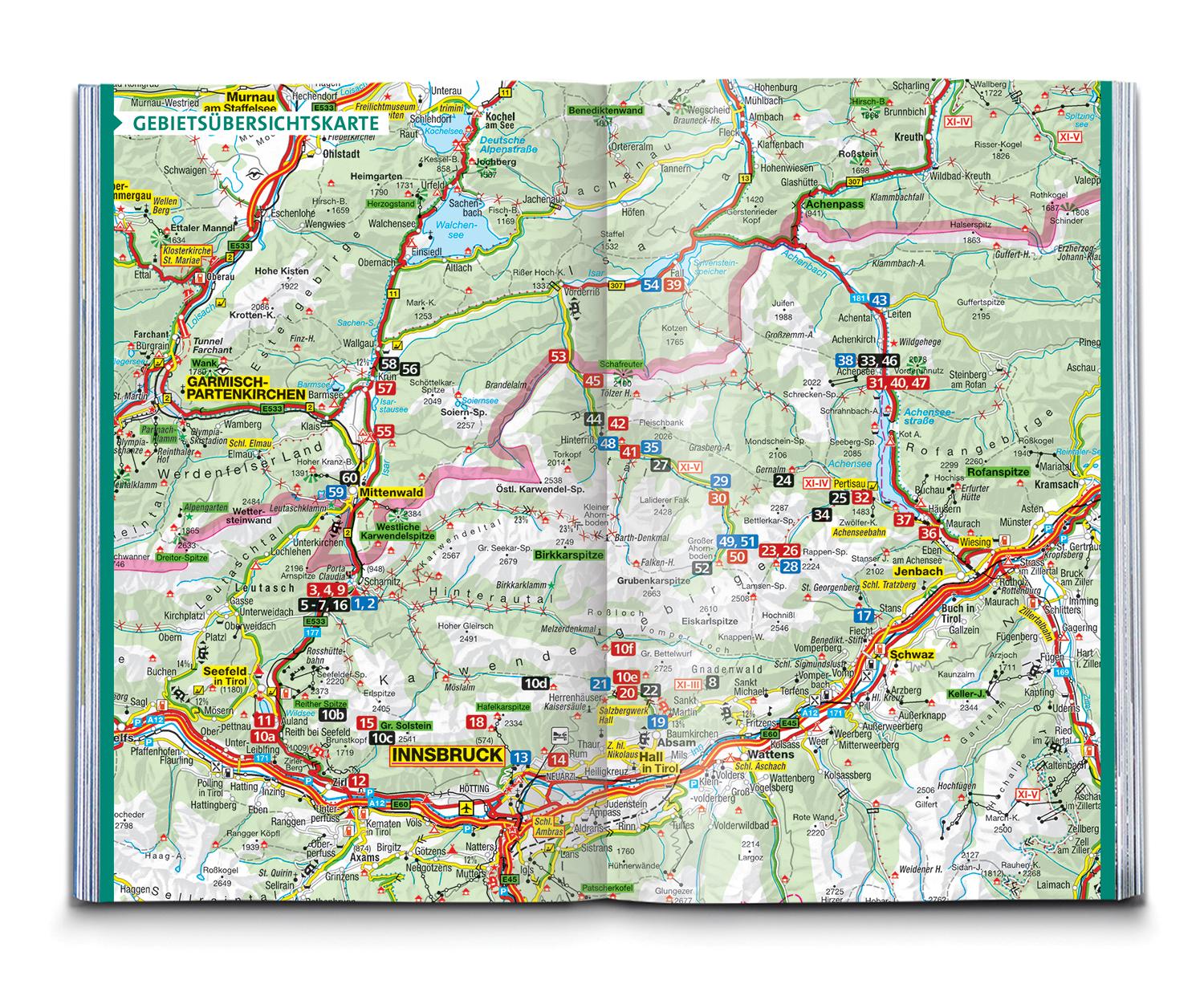 Beispielinhalt (Bild) KOMPASS Wanderführer Naturpark Karwendel, 60 Touren mit Extra-Tourenkarte