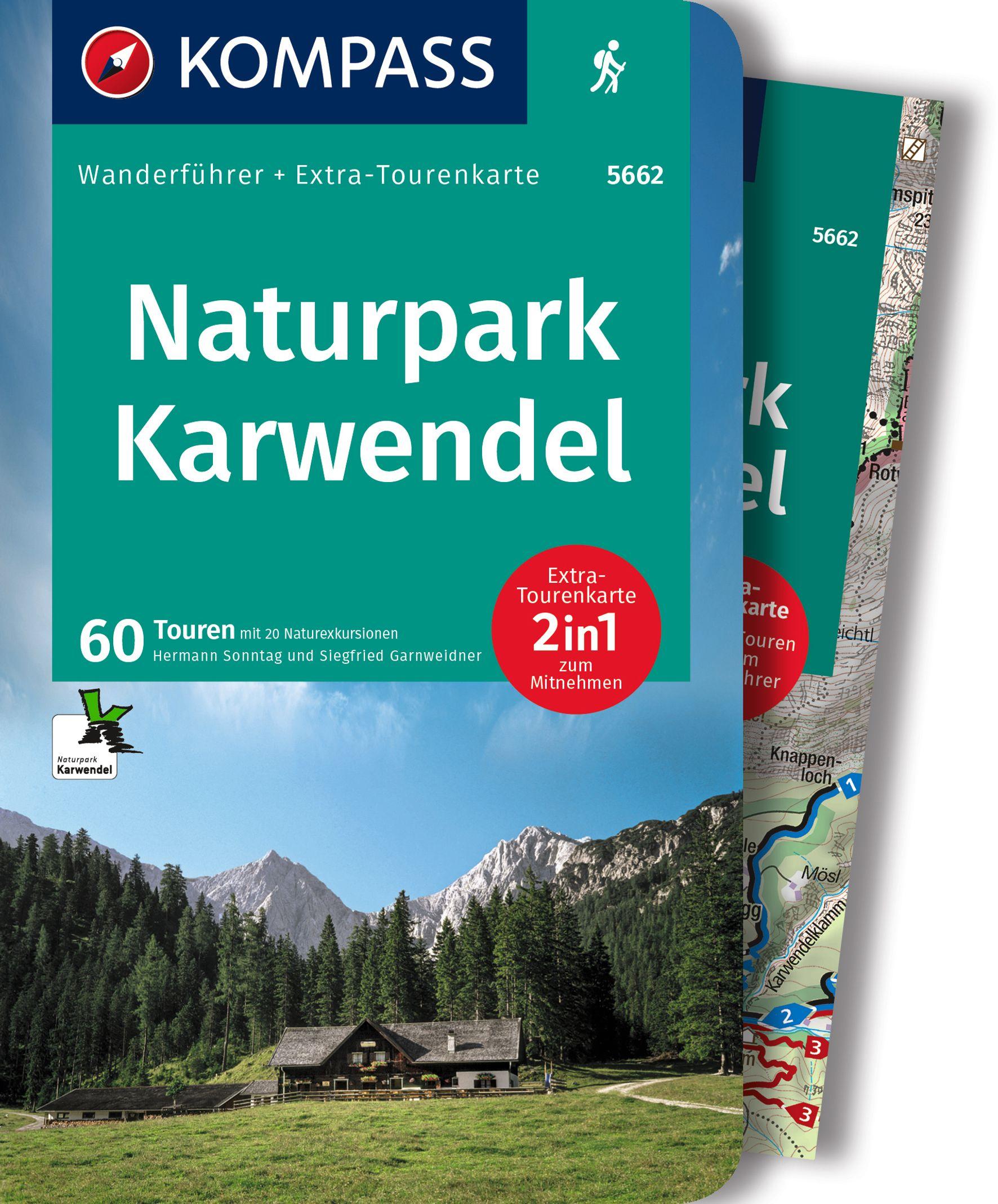 Vorderes Coverbild KOMPASS Wanderführer Naturpark Karwendel, 60 Touren mit Extra-Tourenkarte