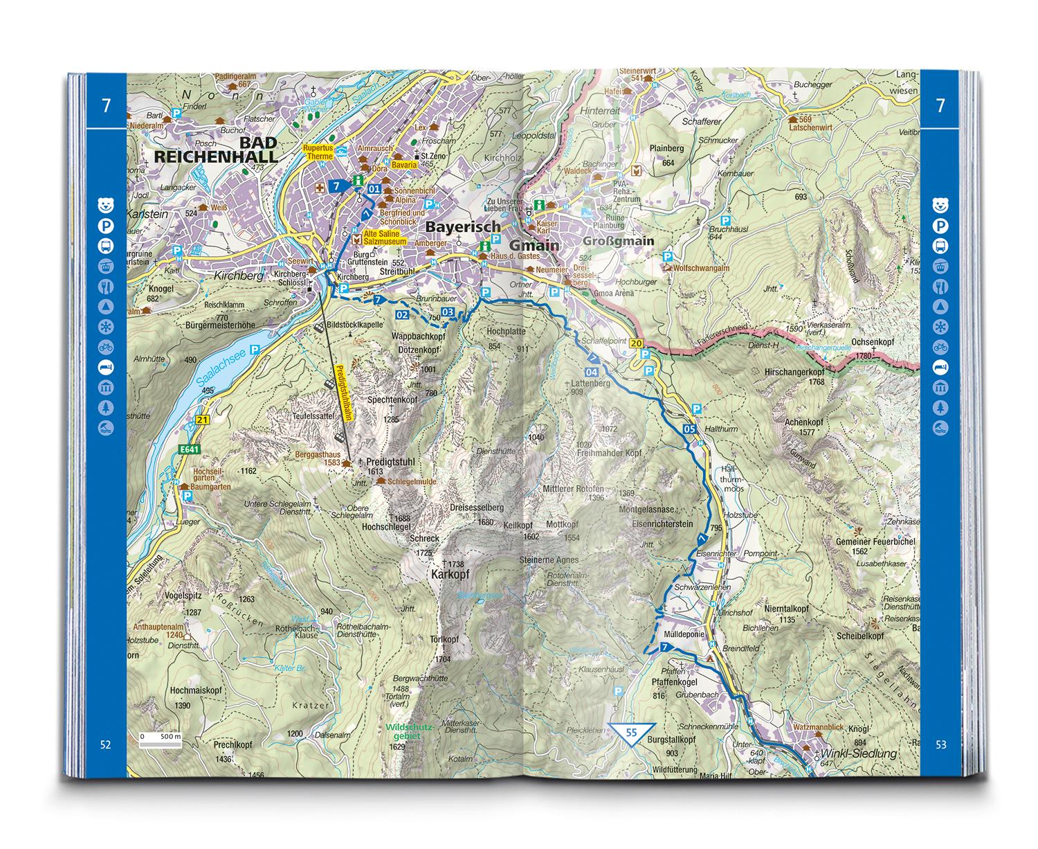 Beispielinhalt (Bild) KOMPASS Wanderführer SalzAlpenSteig, Chiemsee, Königssee, Hallstätter See, 40 Touren mit Extra-Tourenkarte