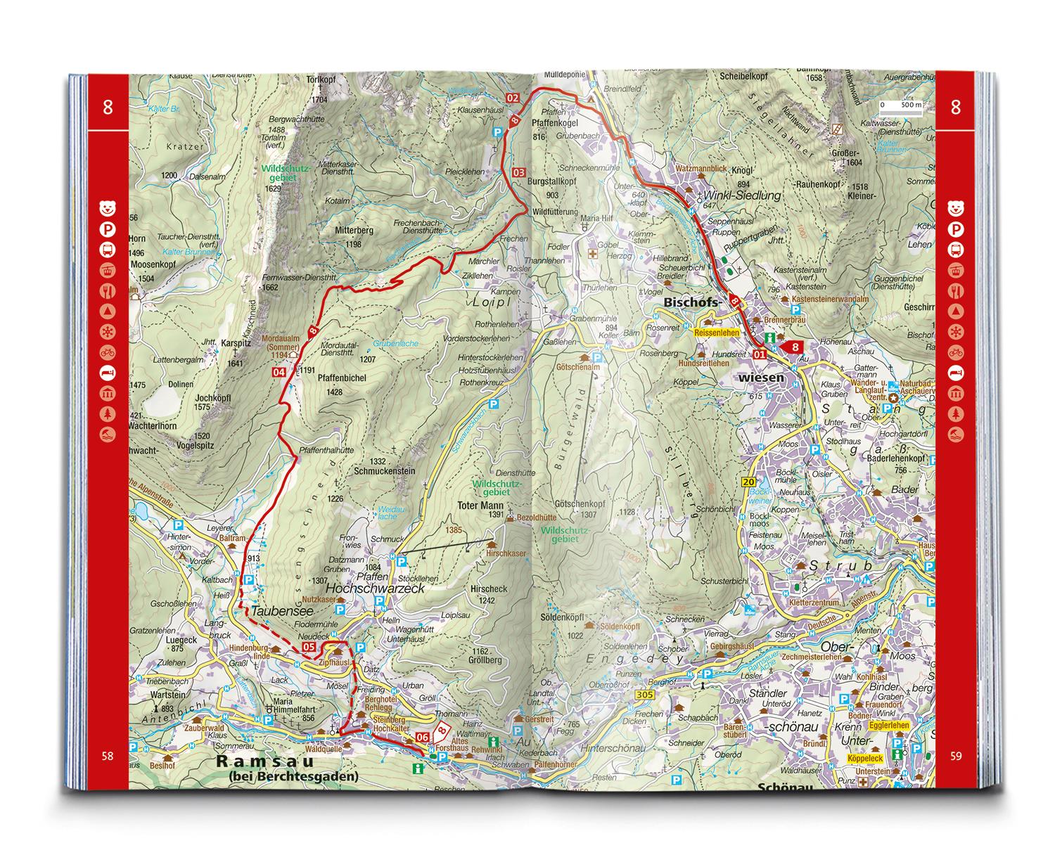 Beispielinhalt (Bild) KOMPASS Wanderführer SalzAlpenSteig, Chiemsee, Königssee, Hallstätter See, 40 Touren mit Extra-Tourenkarte