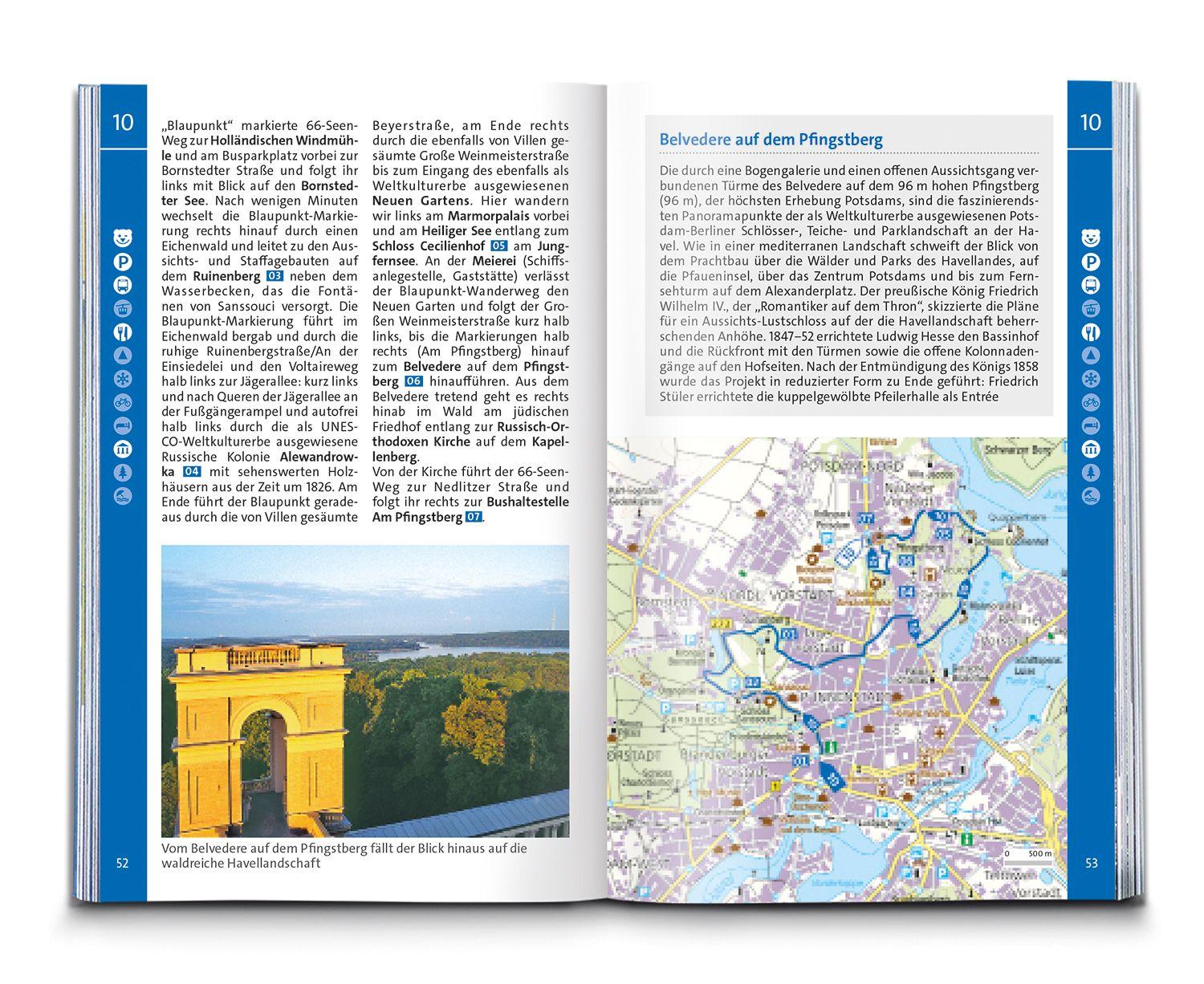 Beispielinhalt (Bild) KOMPASS Wanderführer Berlin-Brandenburg, 75 Touren mit Extra-Tourenkarte