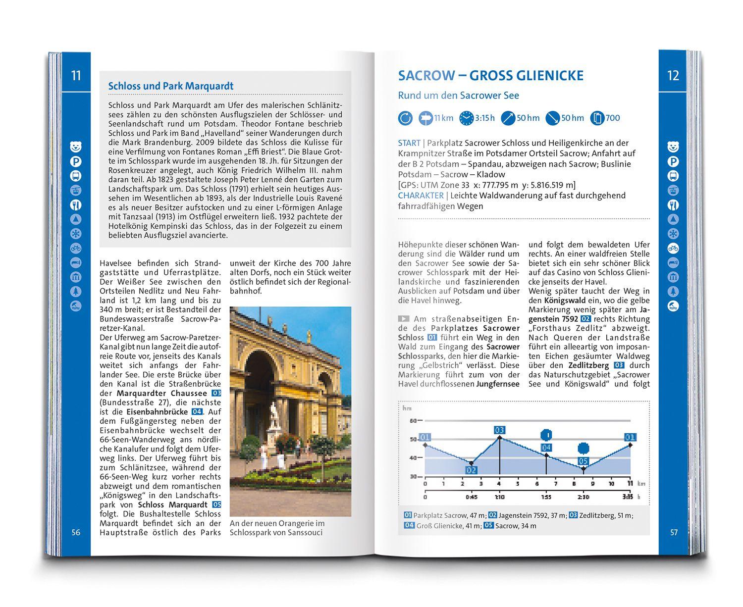 Beispielinhalt (Bild) KOMPASS Wanderführer Berlin-Brandenburg, 75 Touren mit Extra-Tourenkarte