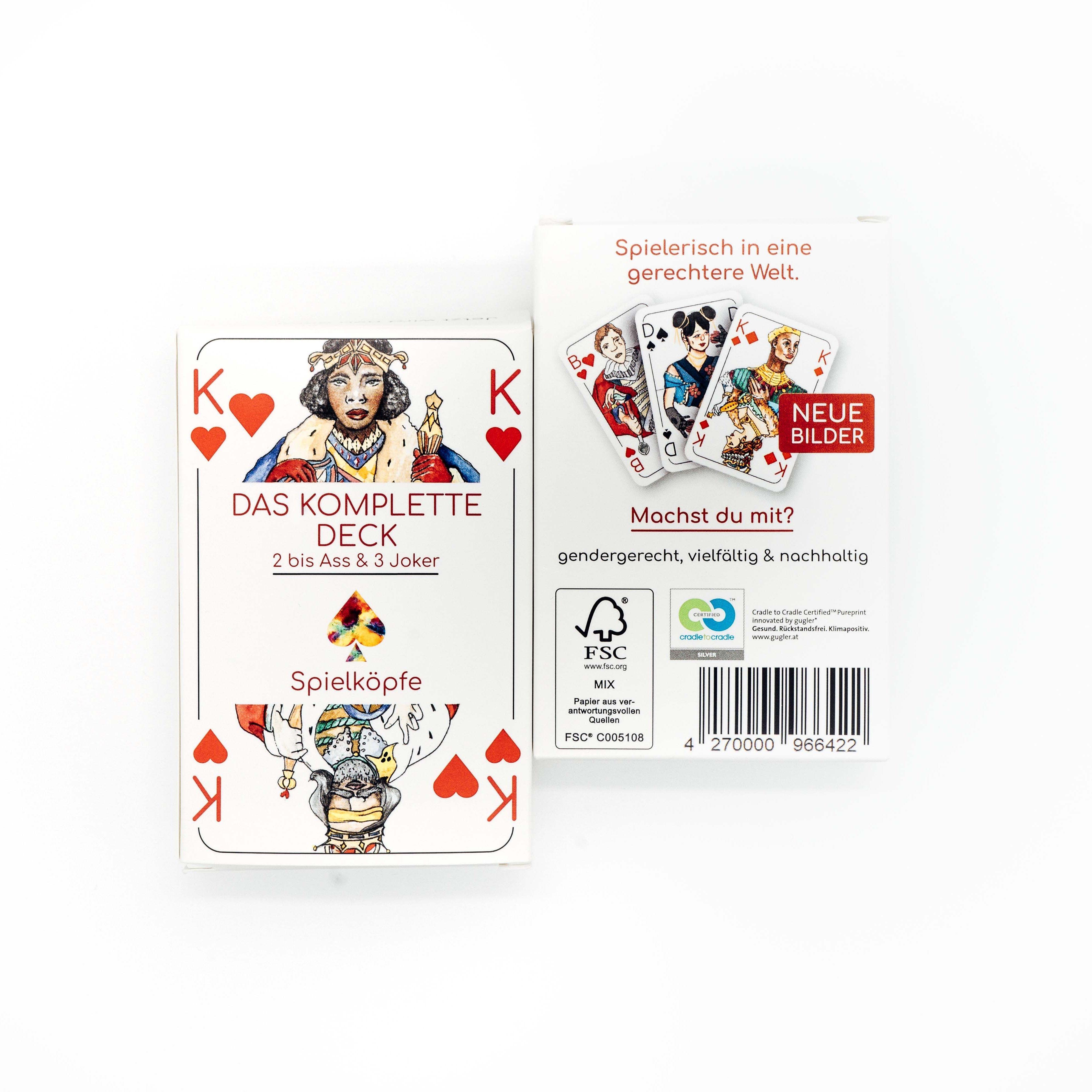 Vorderes Coverbild Spielkarten - Einzel Rommé