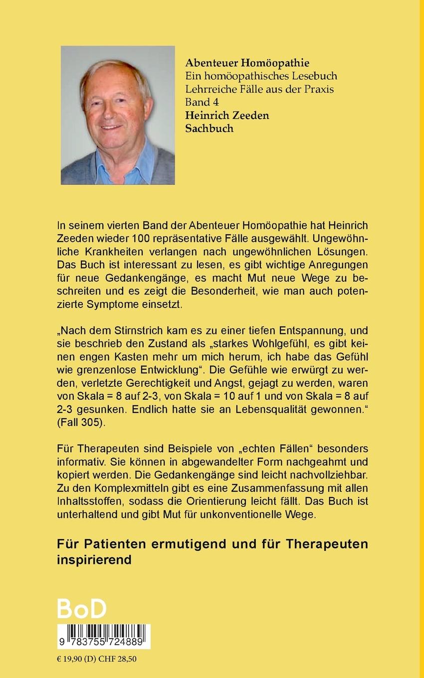 Rückseitencover Abenteuer Homöopathie Band 4