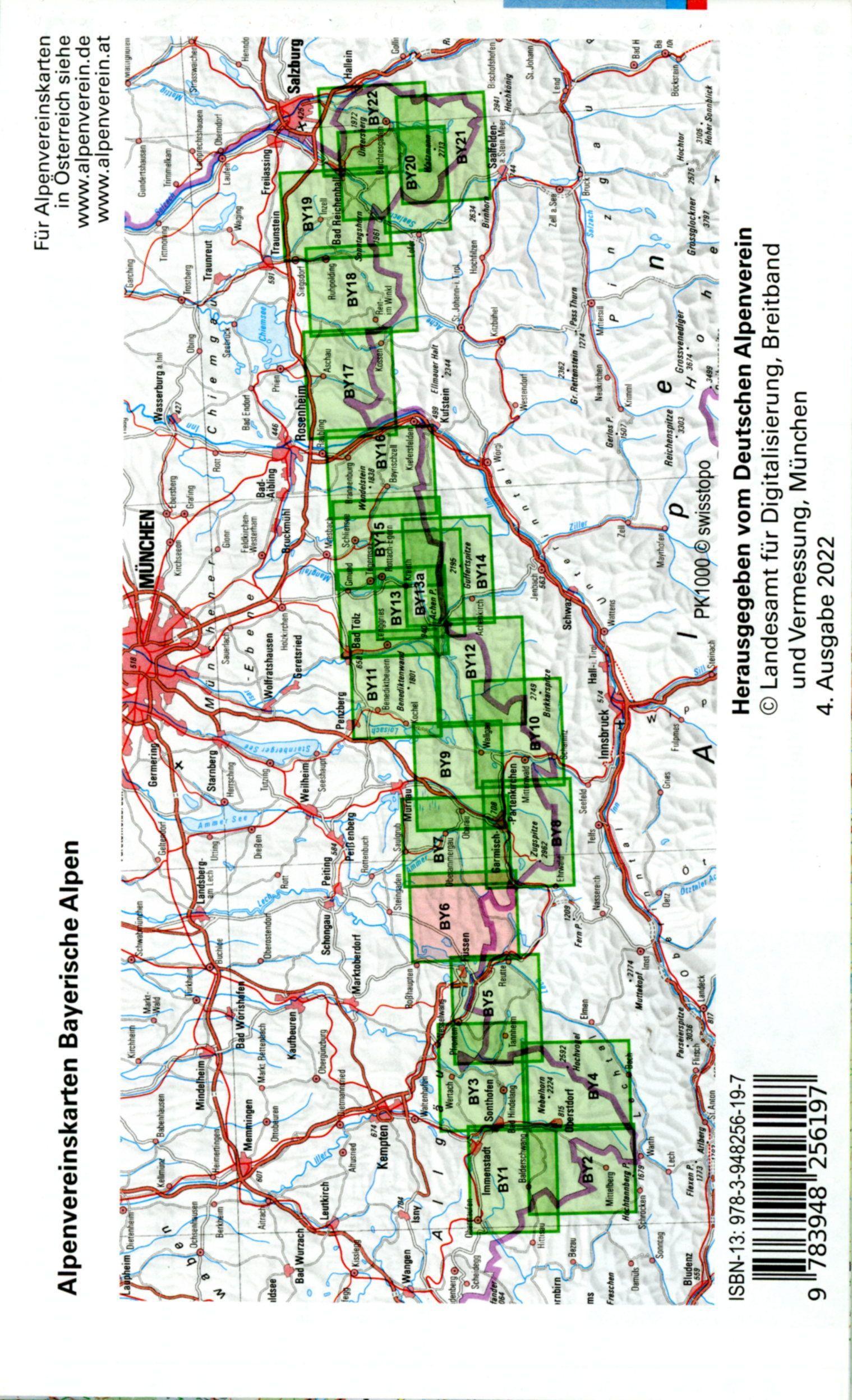 Beispielinhalt (Bild) Ammergauer Alpen West, Hochplatte, Kreuzspitze
