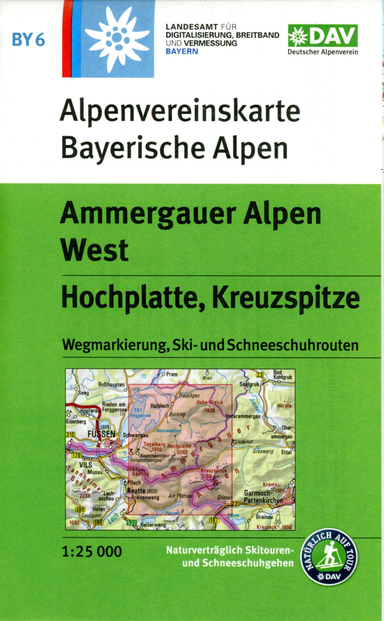 Vorderes Coverbild Ammergauer Alpen West, Hochplatte, Kreuzspitze