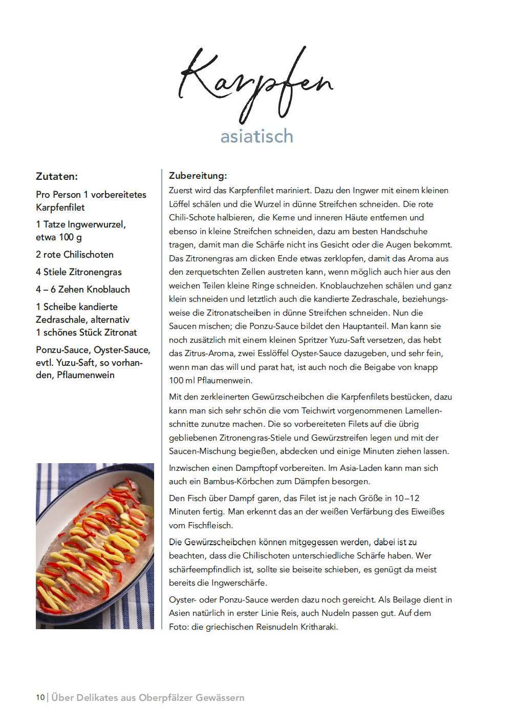 Beispielinhalt (Bild) Die besten Fischrezepte aus der Oberpfalz