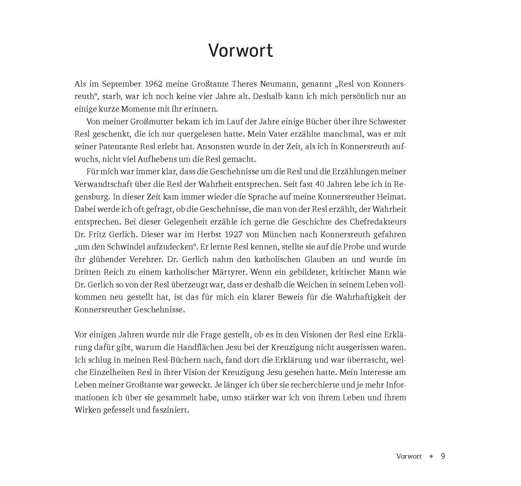 Beispielinhalt (Bild) Resl von Konnersreuth