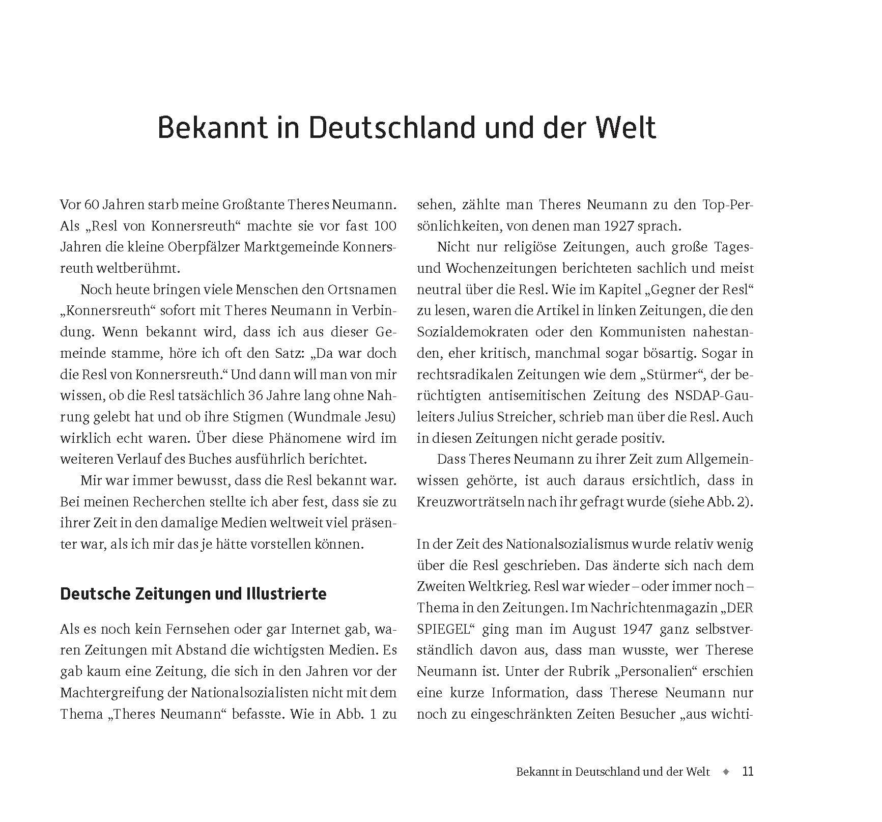 Beispielinhalt (Bild) Resl von Konnersreuth