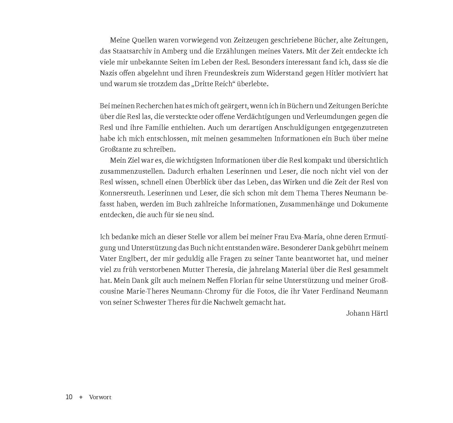 Beispielinhalt (Bild) Resl von Konnersreuth
