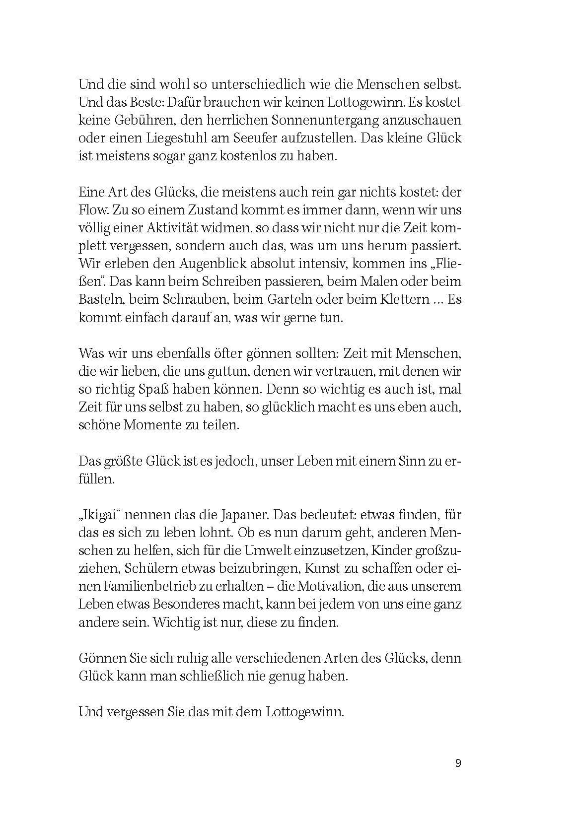 Beispielinhalt (Bild) Glück - Rezepte für mehr Lebensfreude