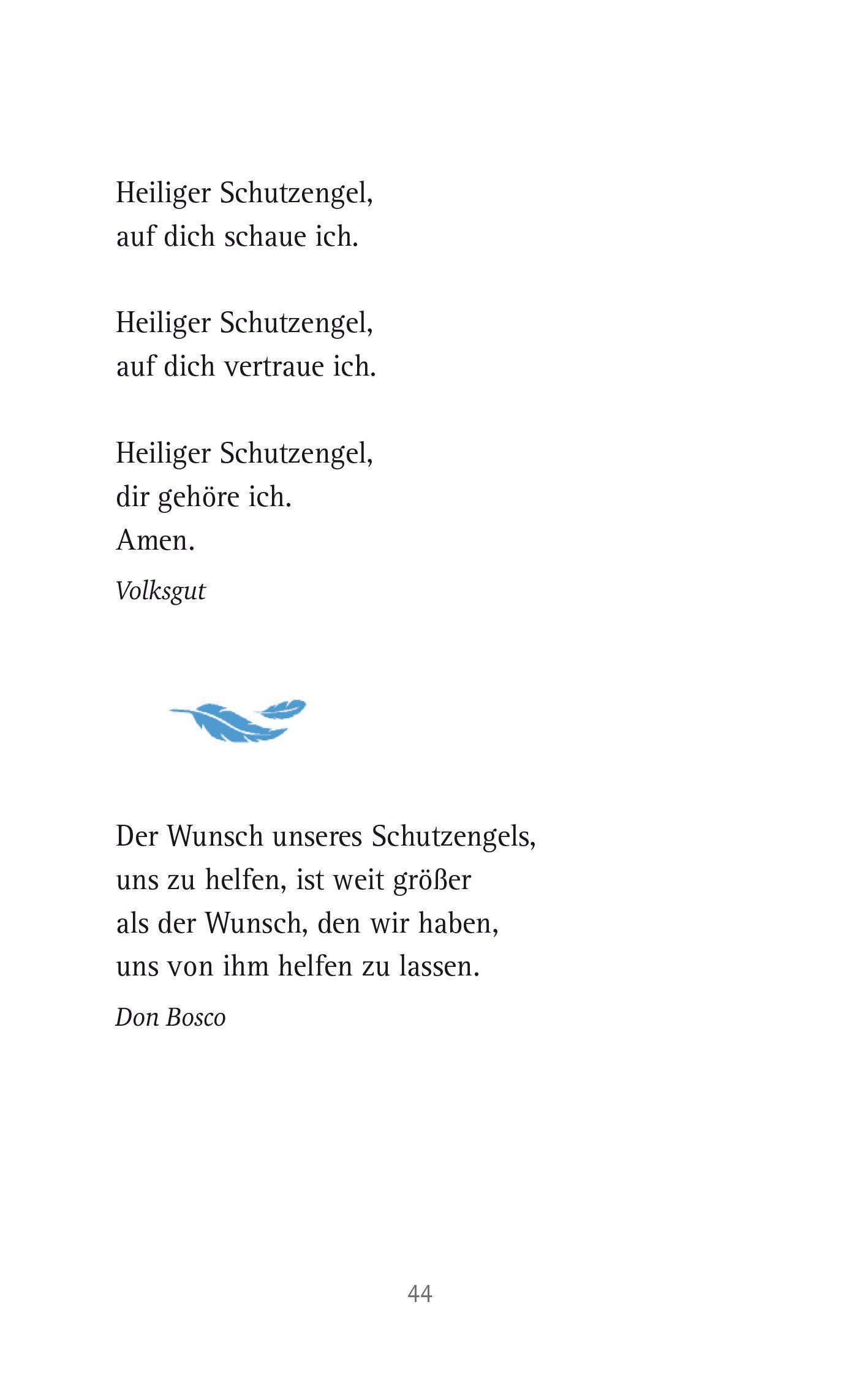 Beispielinhalt (Bild) Schutzengelgebete