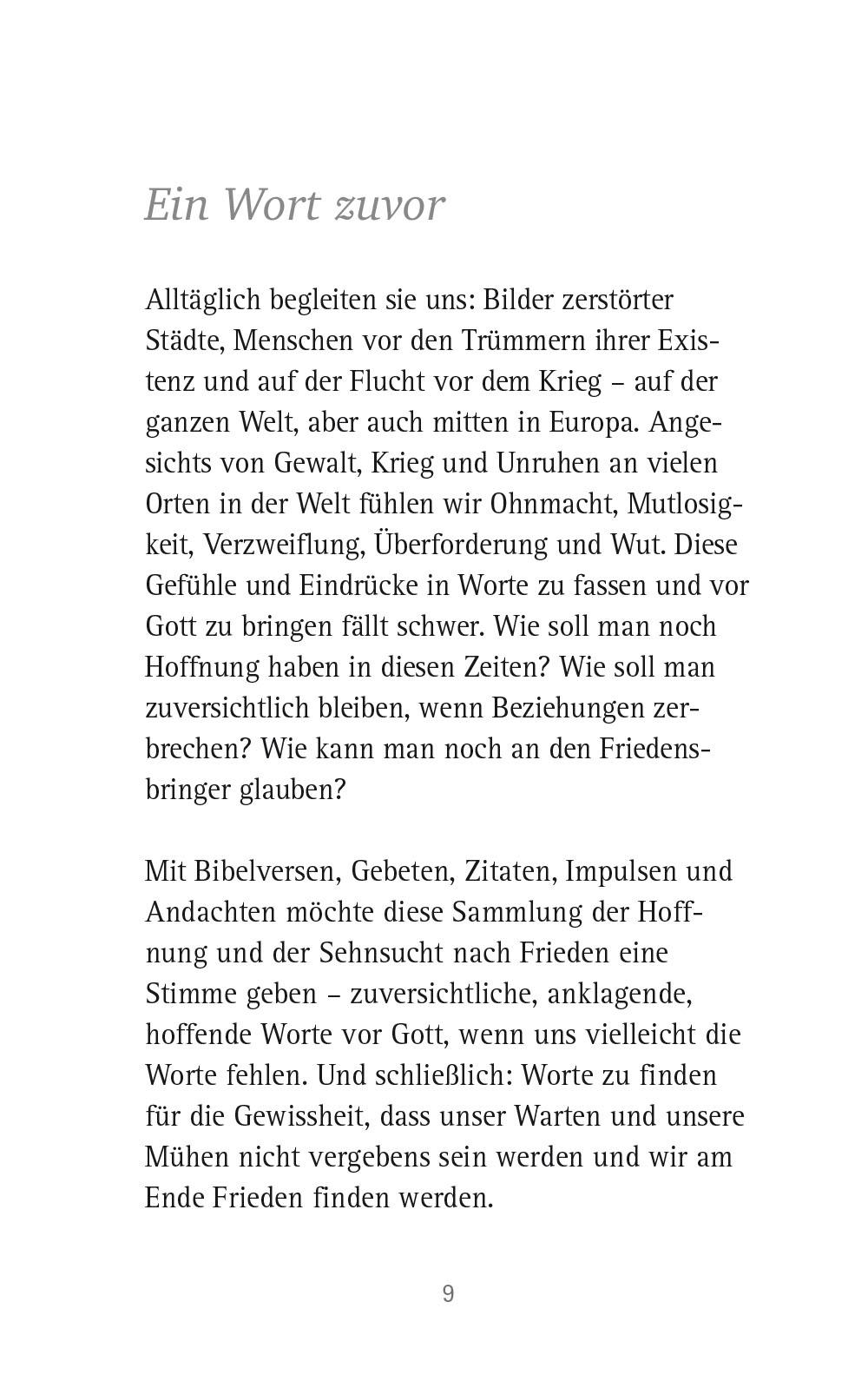 Beispielinhalt (Bild) Friedensgebete