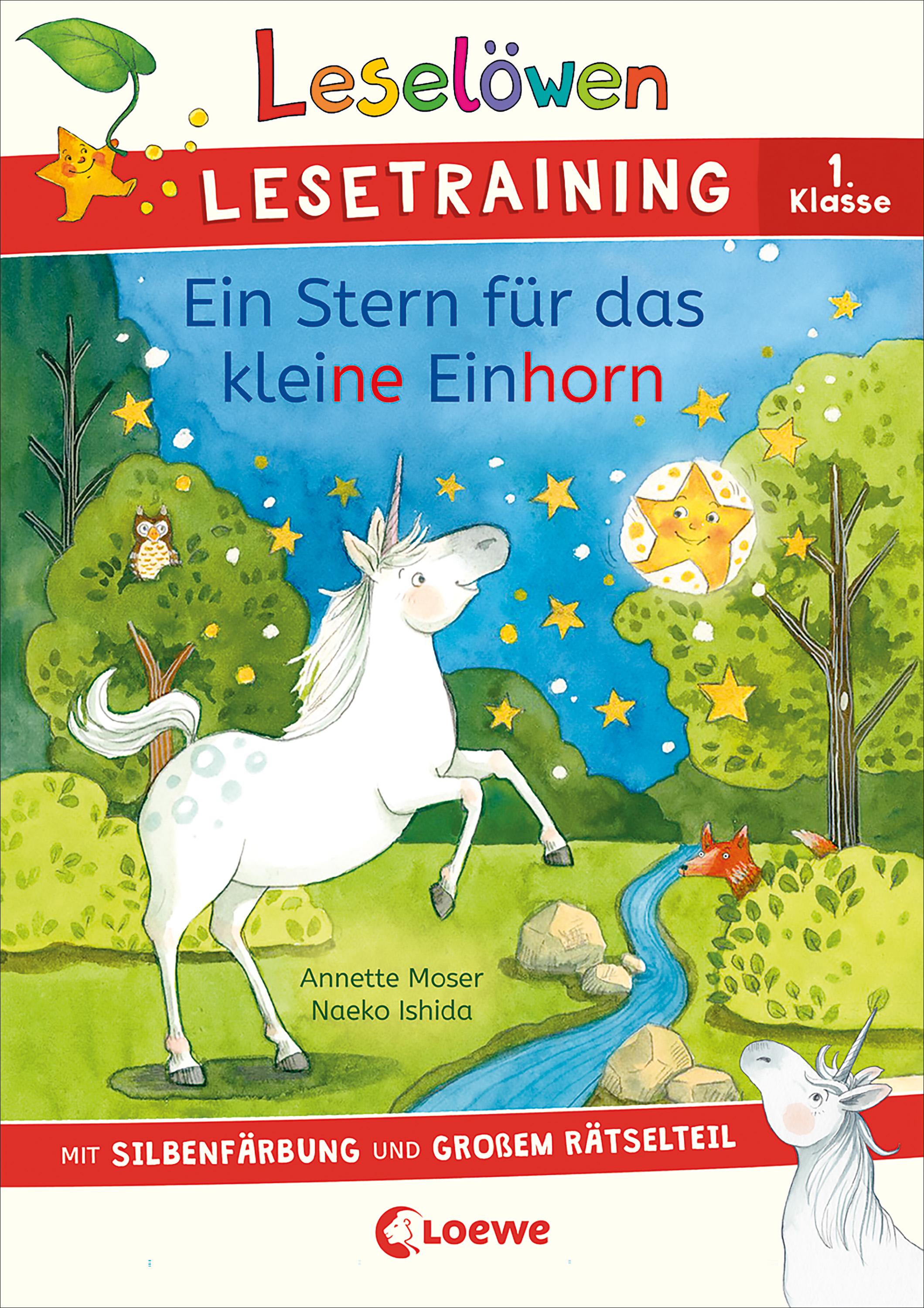 Vorderes Coverbild Leselöwen Lesetraining 1. Klasse - Ein Stern für das kleine Einhorn