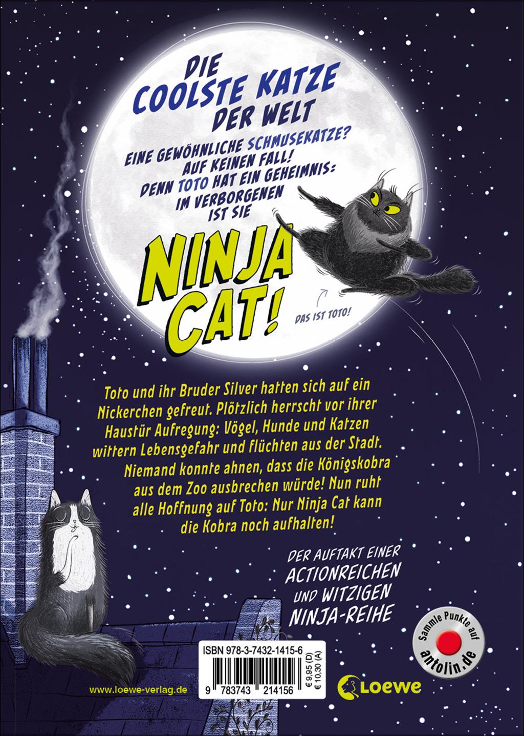 Rückseitencover Ninja Cat (Band 1) - Duell mit der Königskobra
