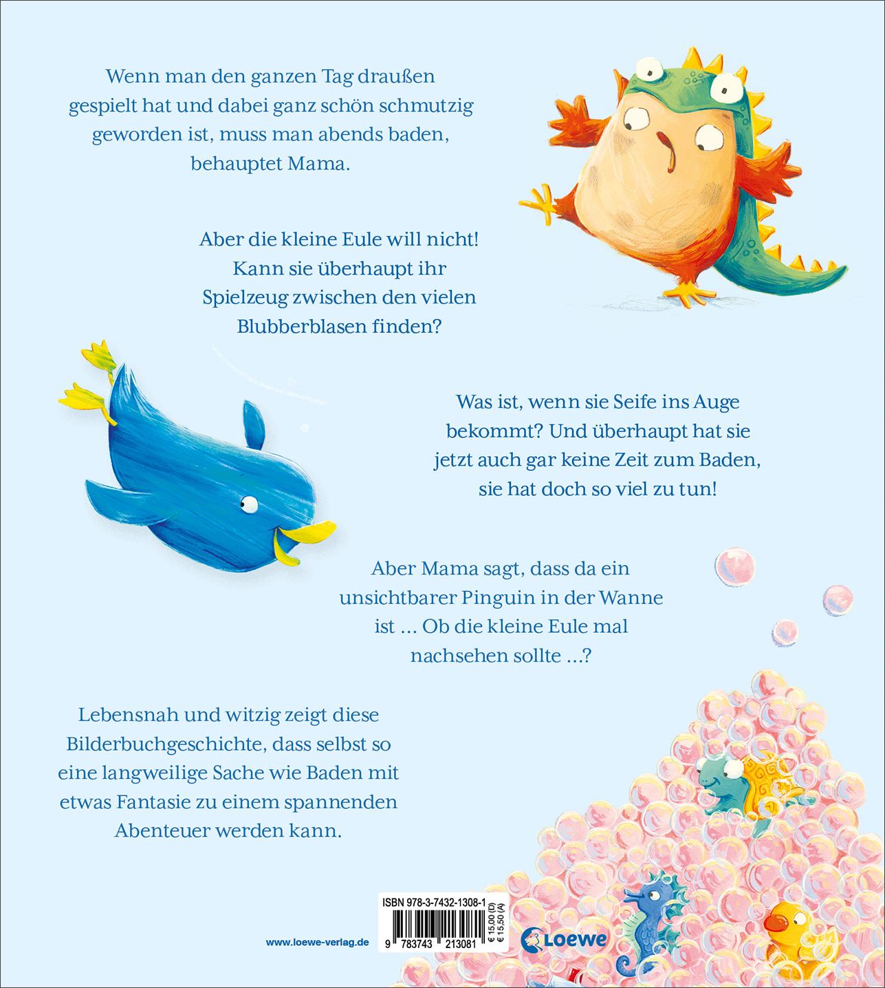 Rückseitencover Badezeit für die kleine Eule