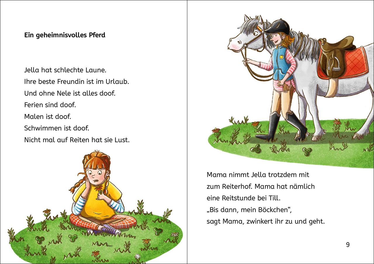 Beispielinhalt (Bild) Leselöwen 2. Klasse - Pferdeflüsterin mit Herz
