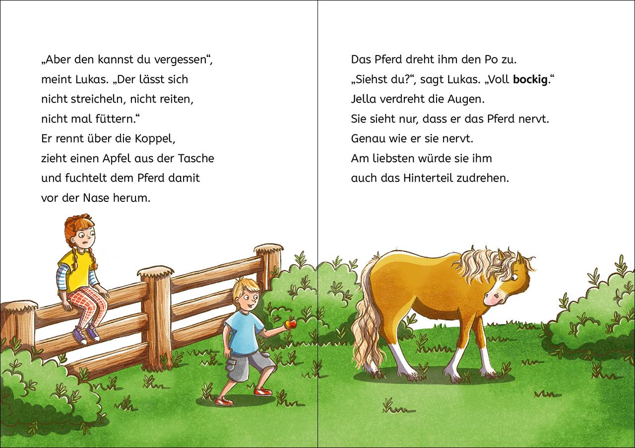 Beispielinhalt (Bild) Leselöwen 2. Klasse - Pferdeflüsterin mit Herz