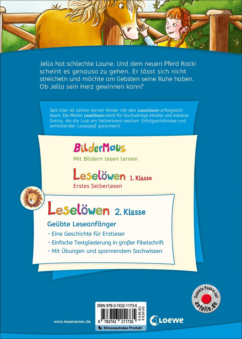 Rückseitencover Leselöwen 2. Klasse - Pferdeflüsterin mit Herz