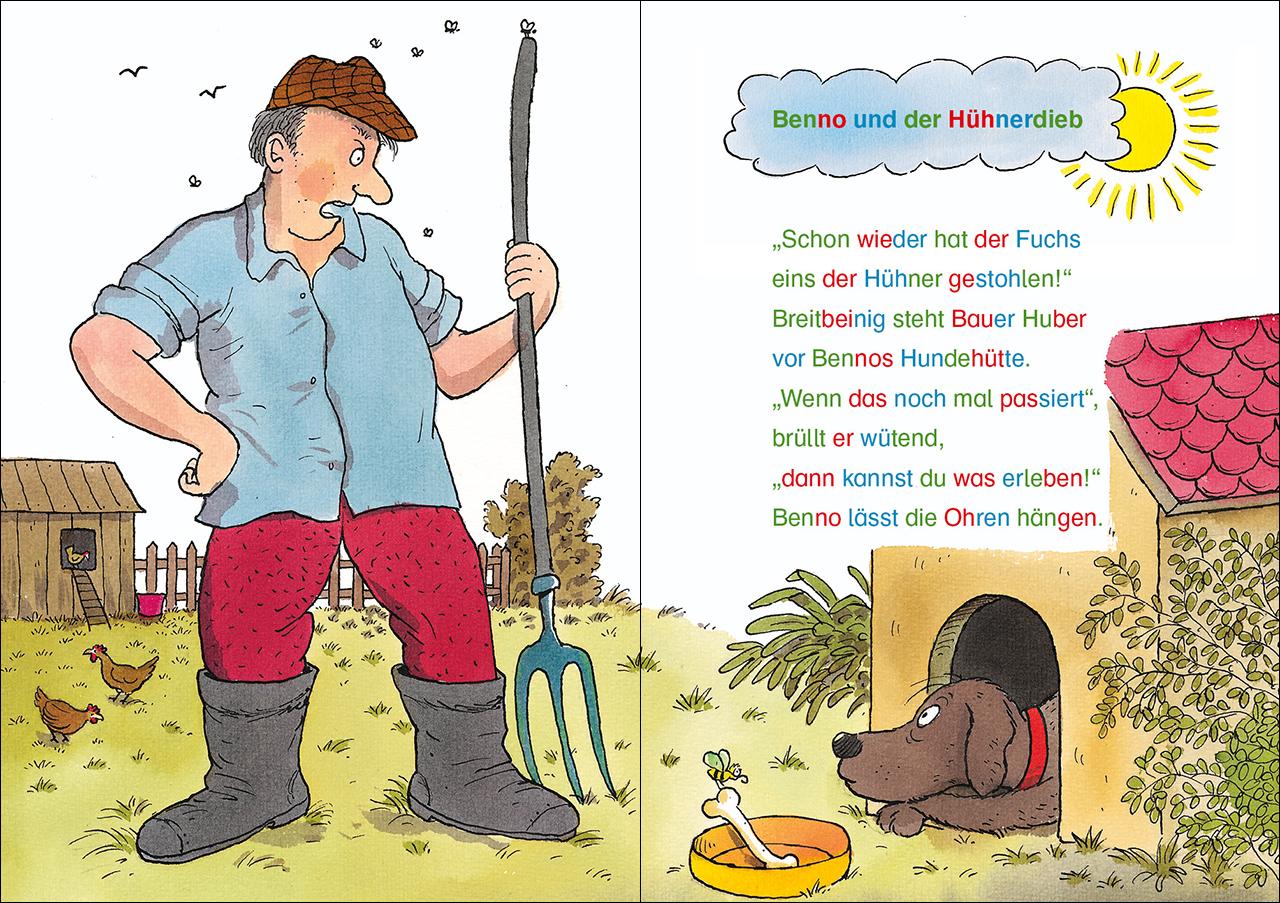 Beispielinhalt (Bild) Silbengeschichten zum Lesenlernen - Hundegeschichten