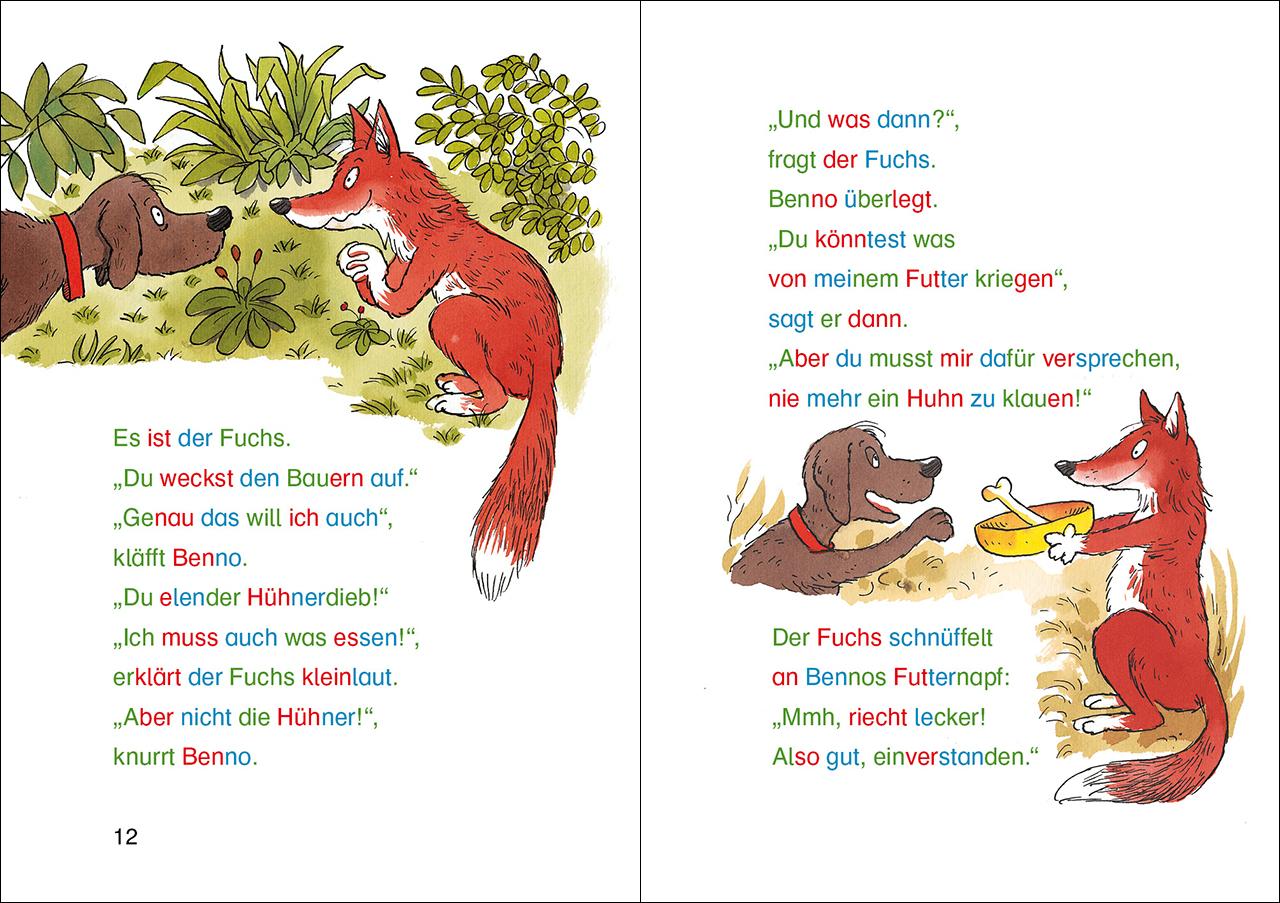 Beispielinhalt (Bild) Silbengeschichten zum Lesenlernen - Hundegeschichten