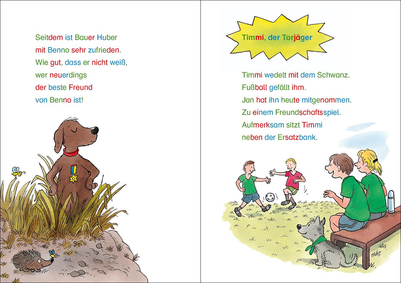 Beispielinhalt (Bild) Silbengeschichten zum Lesenlernen - Hundegeschichten