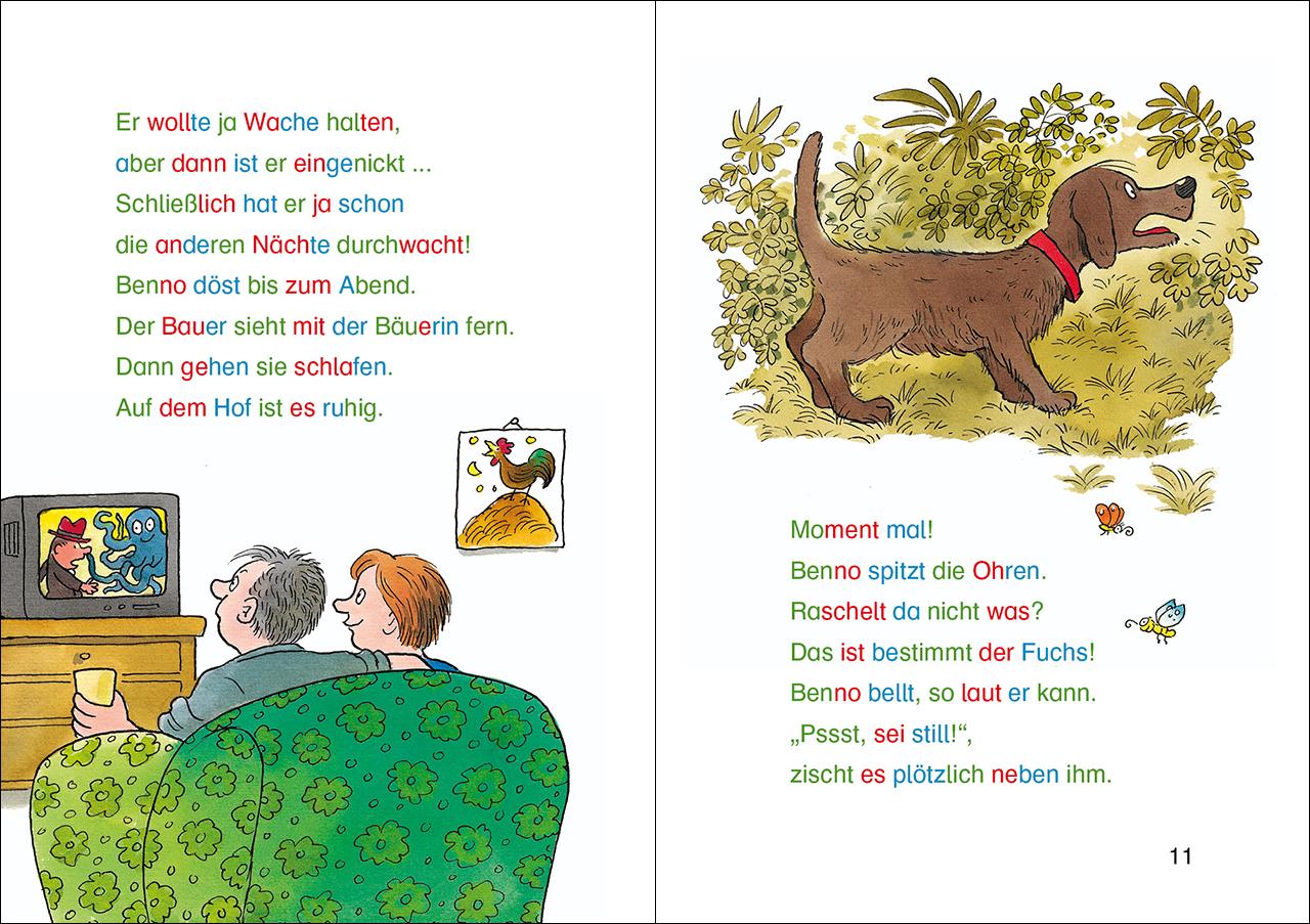 Beispielinhalt (Bild) Silbengeschichten zum Lesenlernen - Hundegeschichten