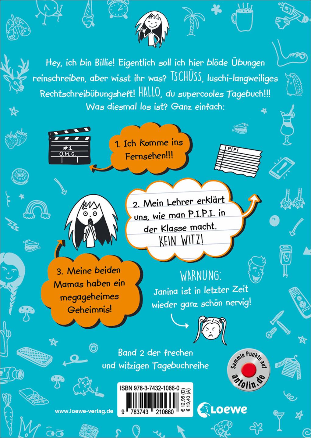 Rückseitencover O.M.G. Billie! (Band 2) - Regel Nr. 2: Keine Geheimnisse