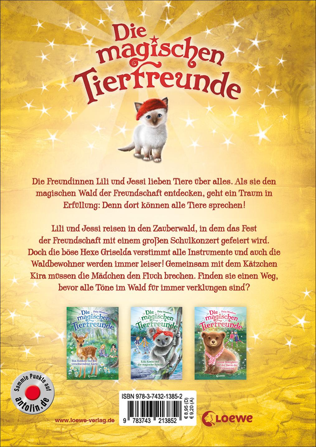 Rückseitencover Die magischen Tierfreunde (Band 19) - Kira Kuschelfell und das Fest der Freundschaft