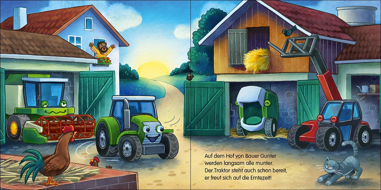 Beispielinhalt (Bild) Gute Nacht, lieber Traktor!