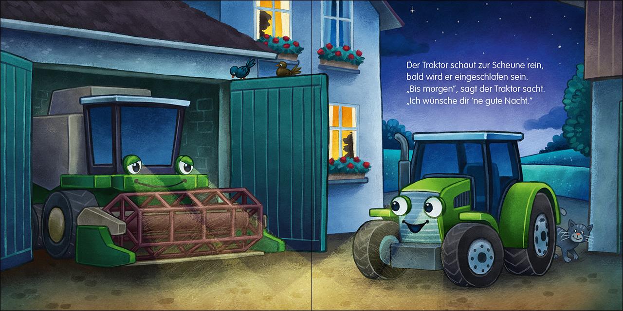 Beispielinhalt (Bild) Gute Nacht, lieber Traktor!