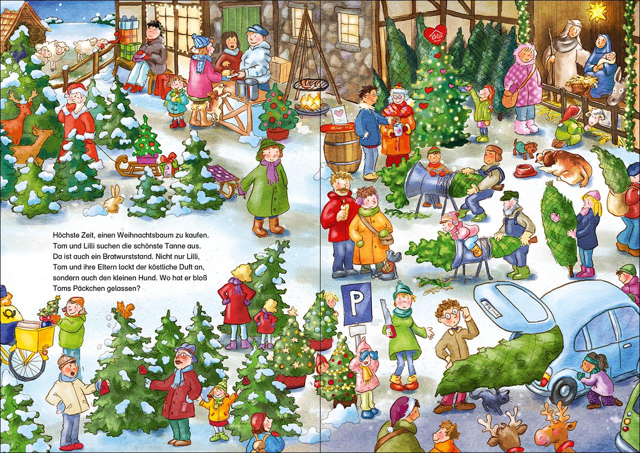 Beispielinhalt (Bild) Mein liebstes Weihnachts-Wimmelbuch